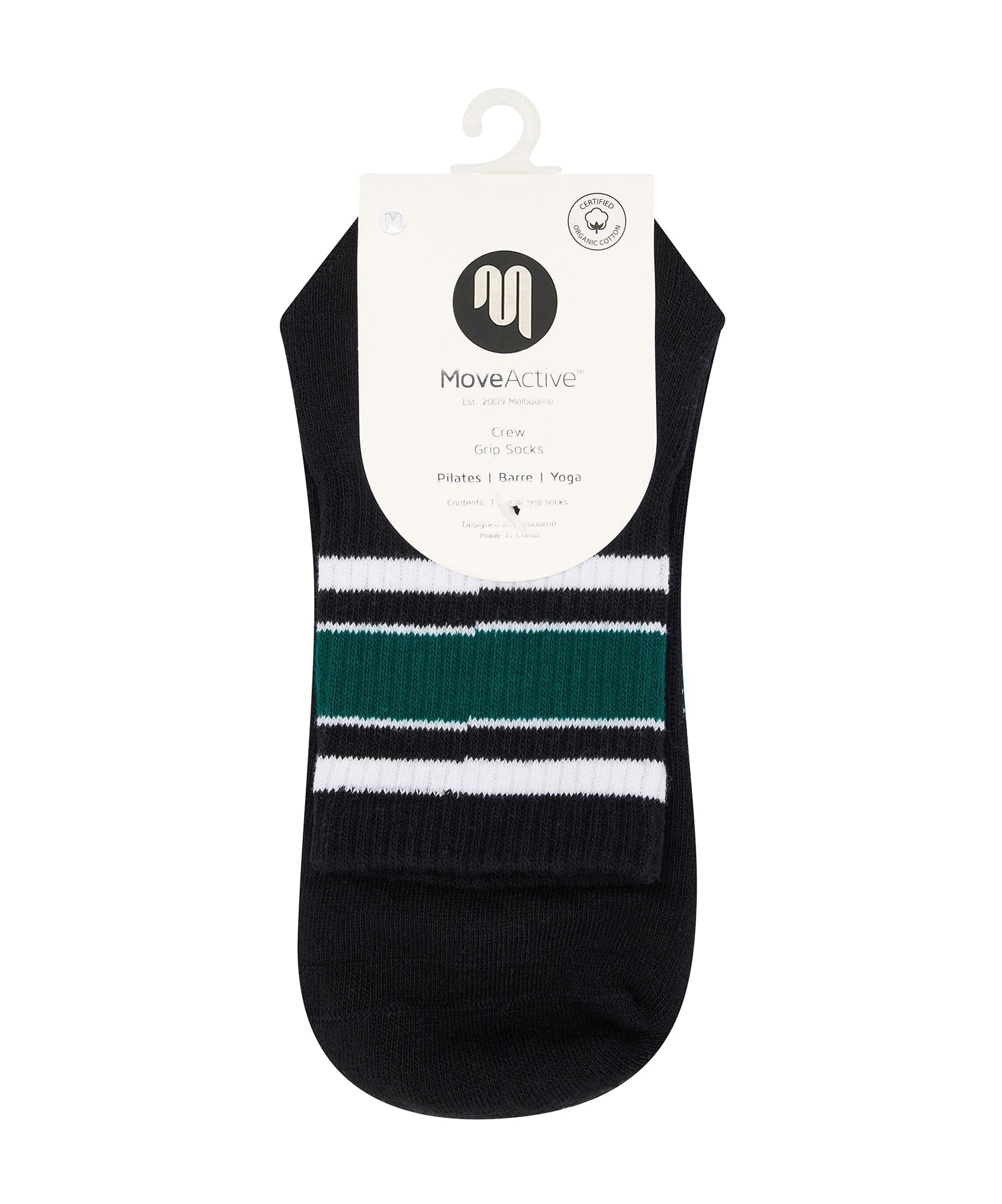 Crew Grip Socks - Midnight Emerald Stripe