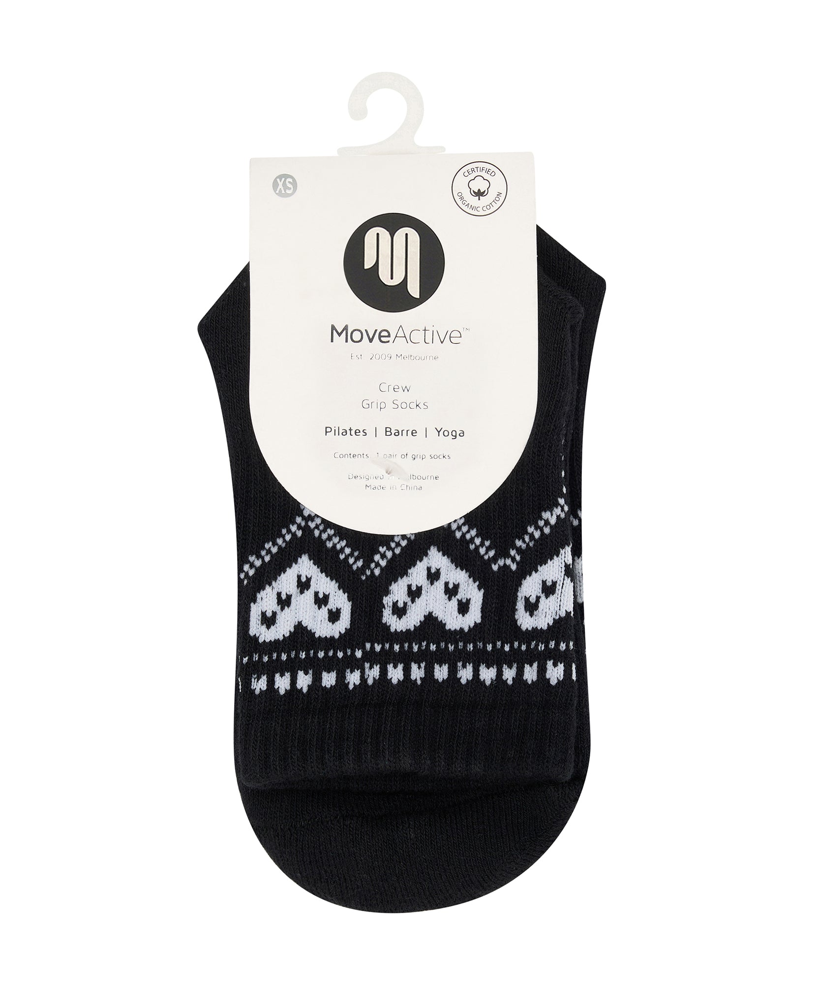 Crew Grip Socks - Alpine Heart Midnight