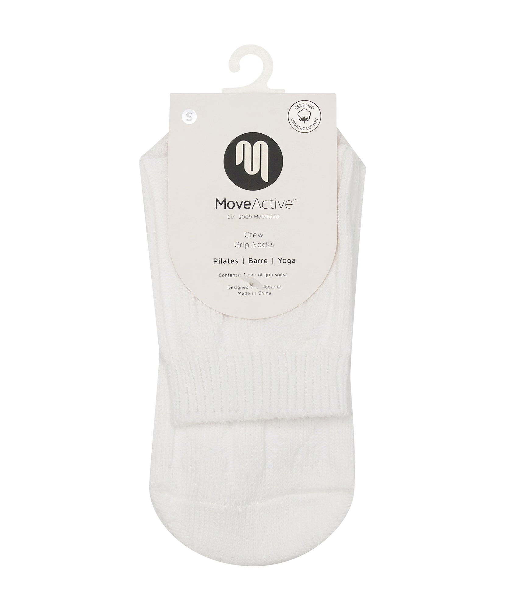 Crew Grip Socks - Cable-Knit Ivory