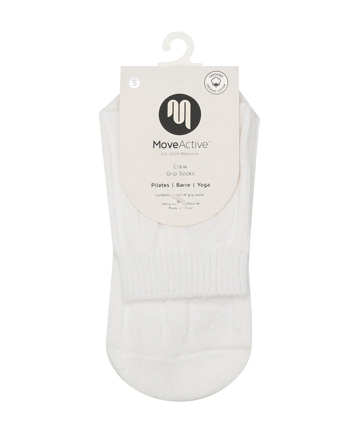Crew Grip Socks - Cable-Knit Ivory