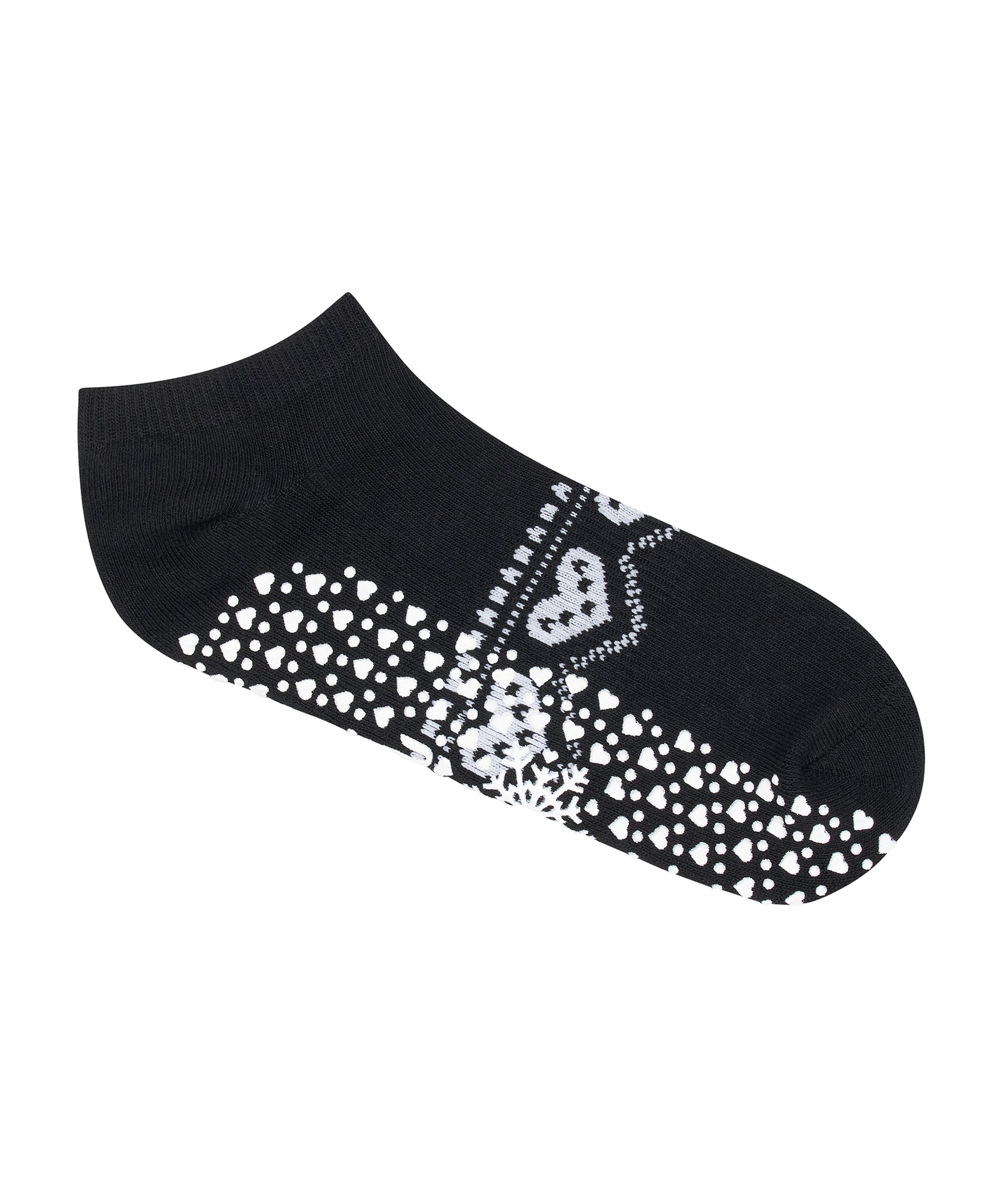 Low Rise Grip Socks - Alpine Heart Midnight