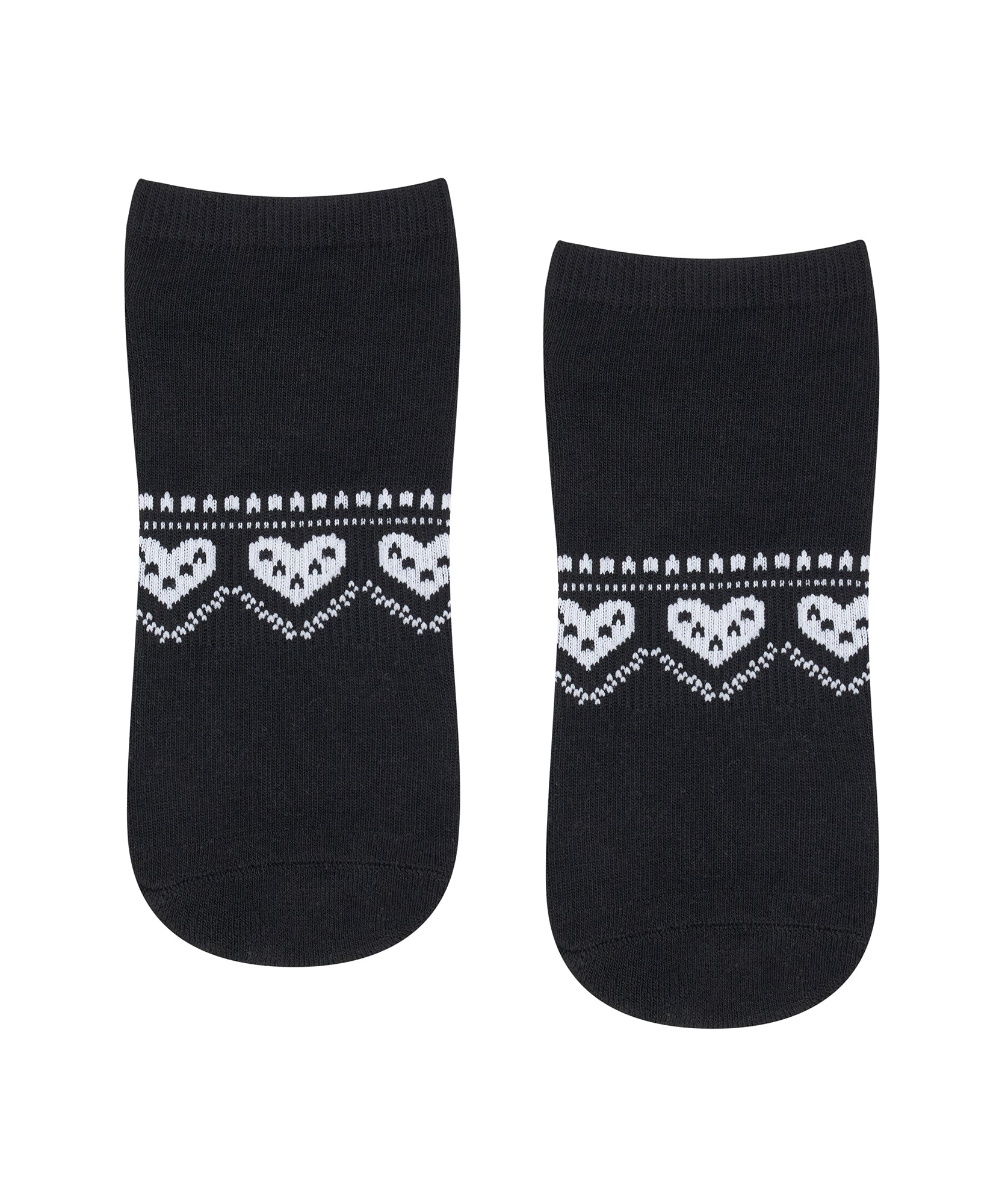 Low Rise Grip Socks - Alpine Heart Midnight