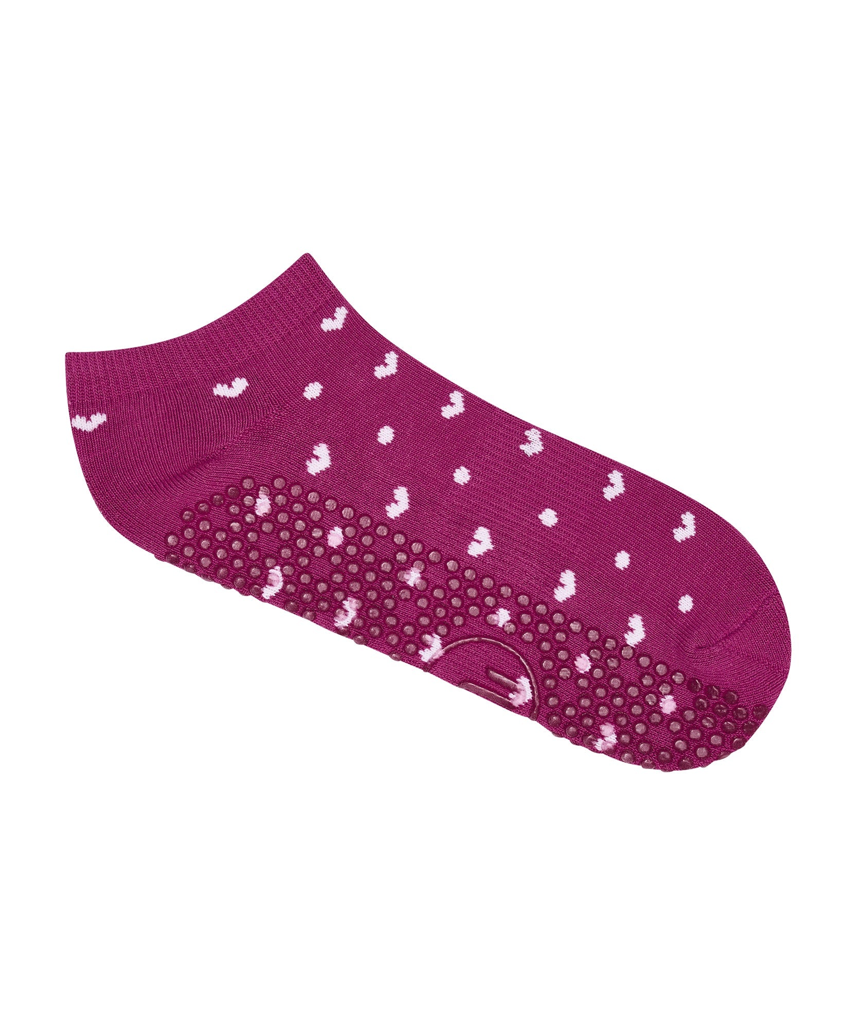 Low Rise Grip Socks - Speckled Fuchsia