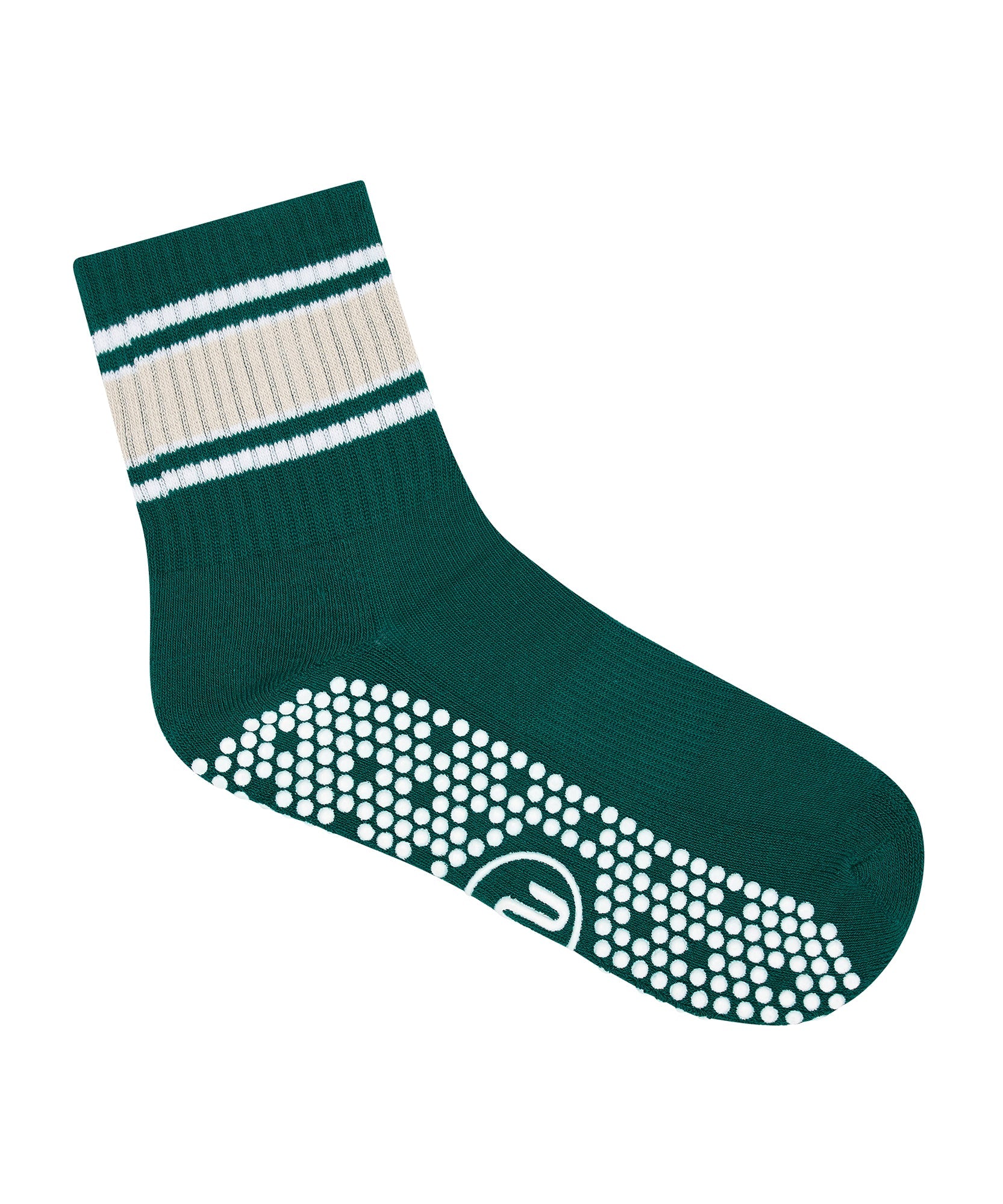 Crew Grip Socks - Emerald Oat Stripe