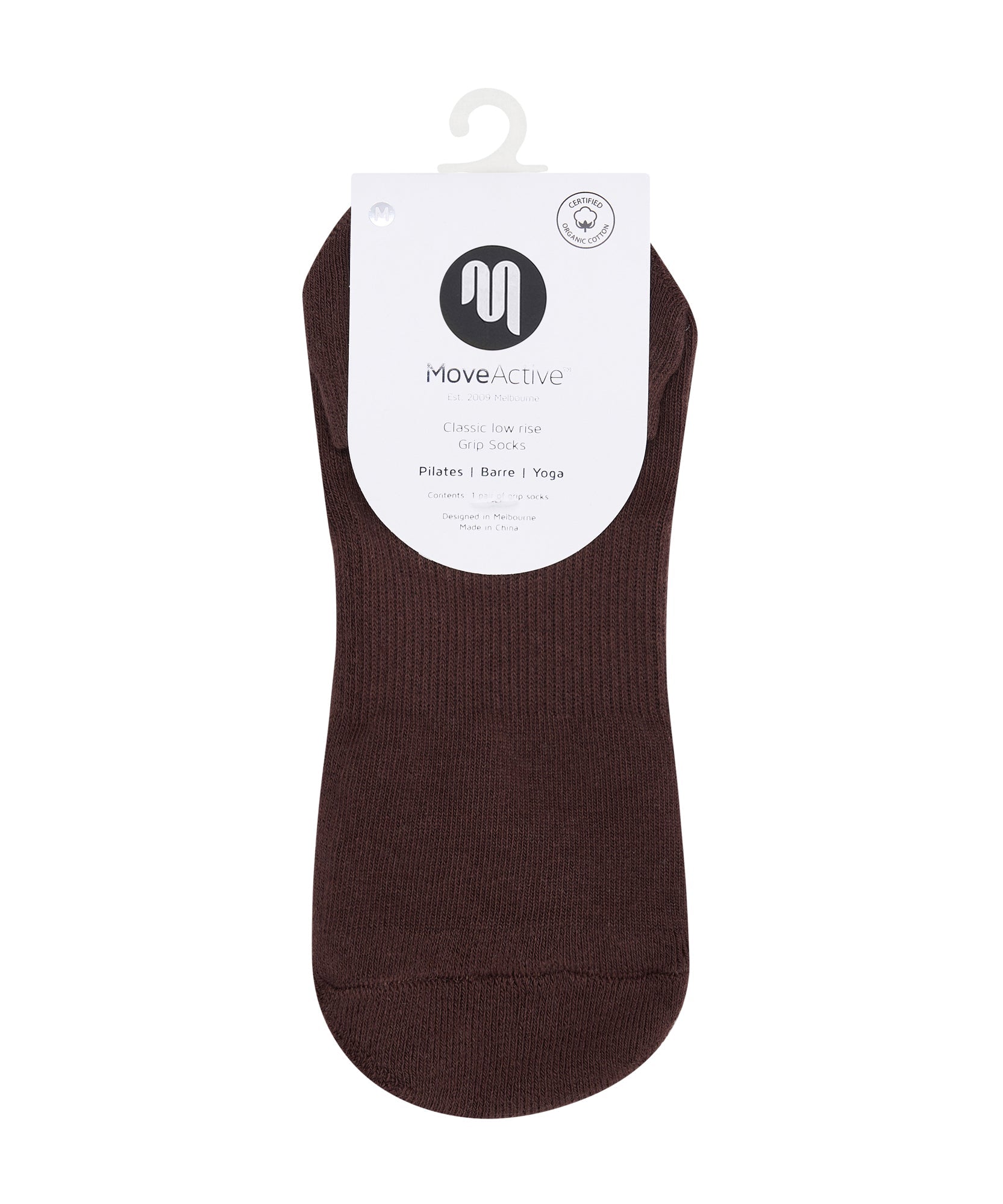 Classic Low Rise Grip Socks - Espresso