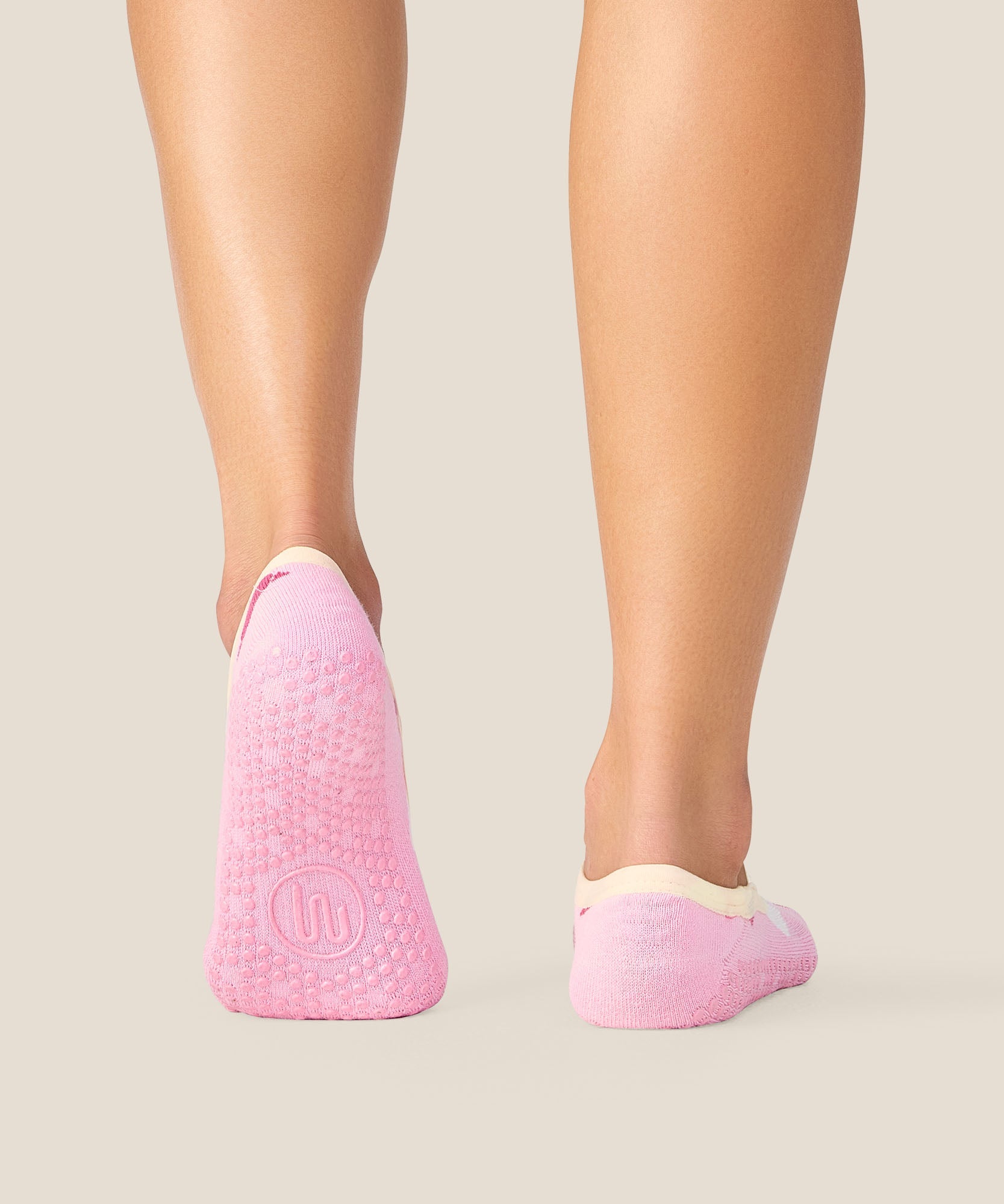 Ballet Grip Socks - Pink Argyle