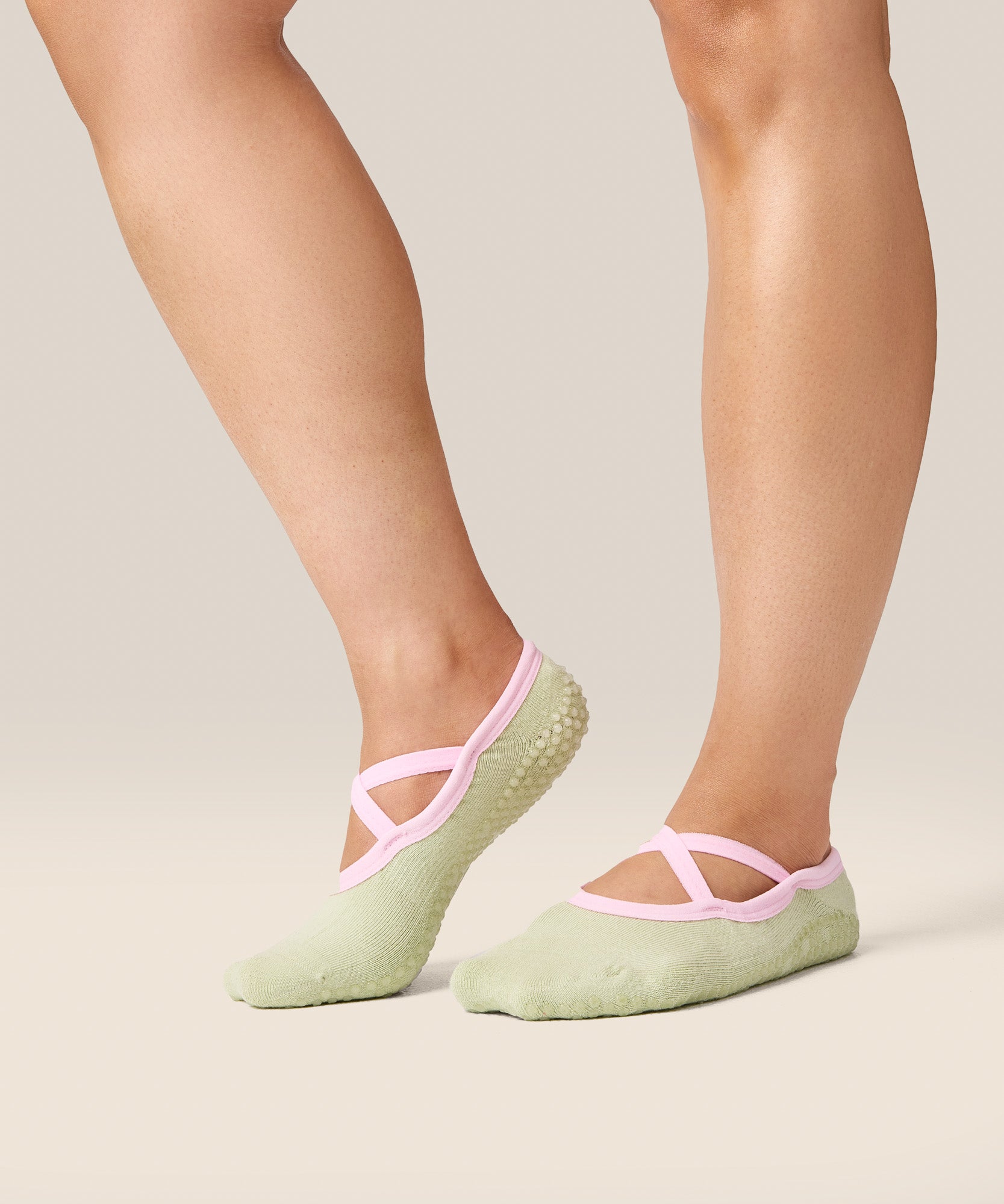 Ballet Grip Socks - Sage Petal