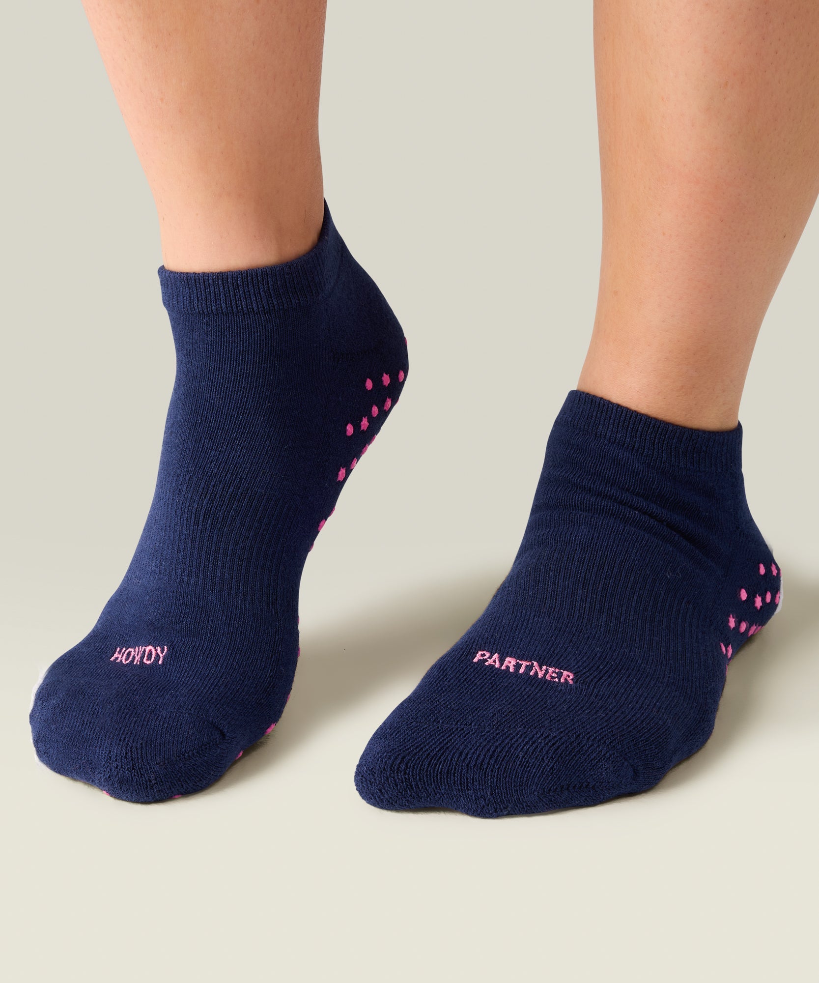Low Rise Grip Socks - Howdy Partner Ink