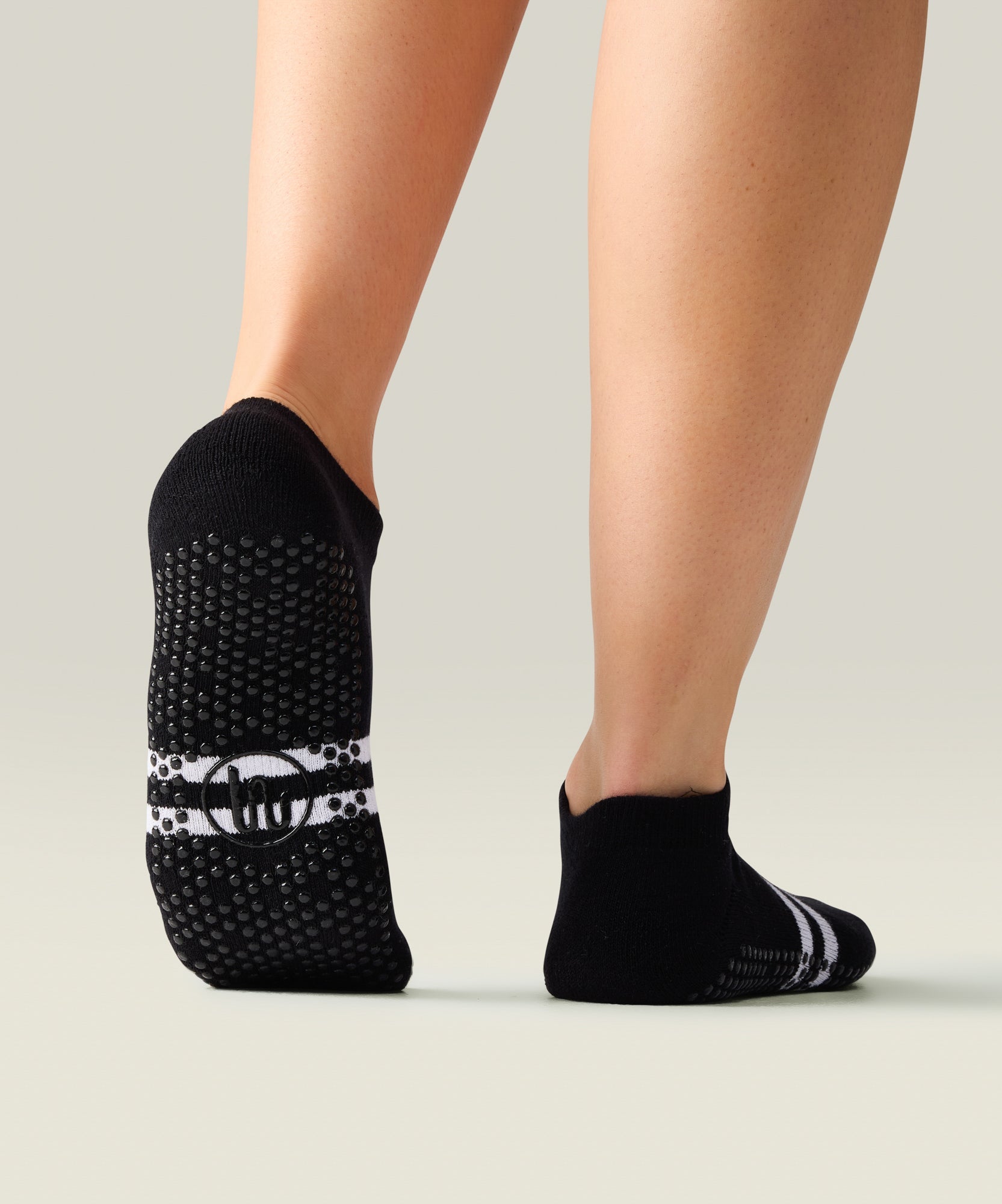 Low Rise Grip Socks - Sporty Stripe Black