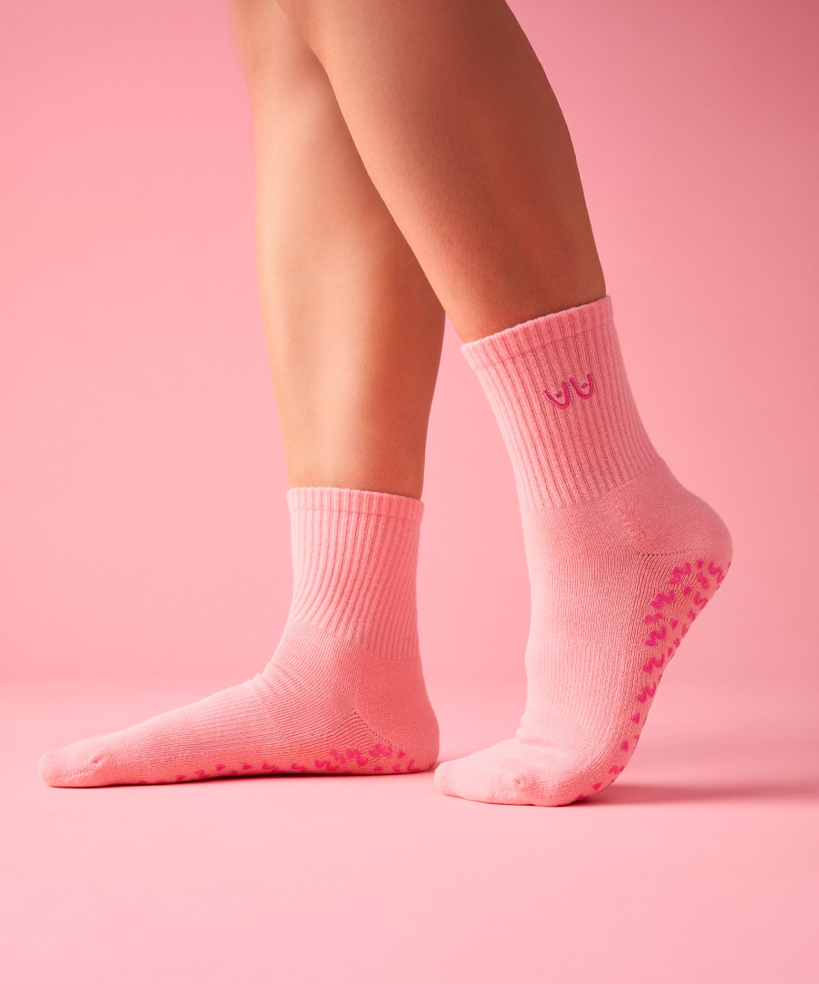 Crew Grip Socks - Power in Pairs Pink