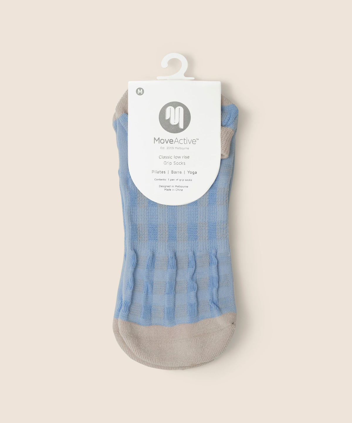 Low Rise Grip Socks - Bluebelle Gingham