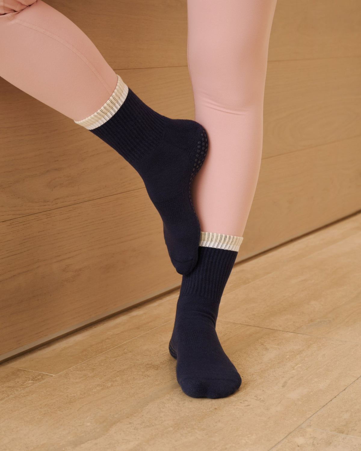 Crew Grip Socks - Block Stripes Ink & Oat