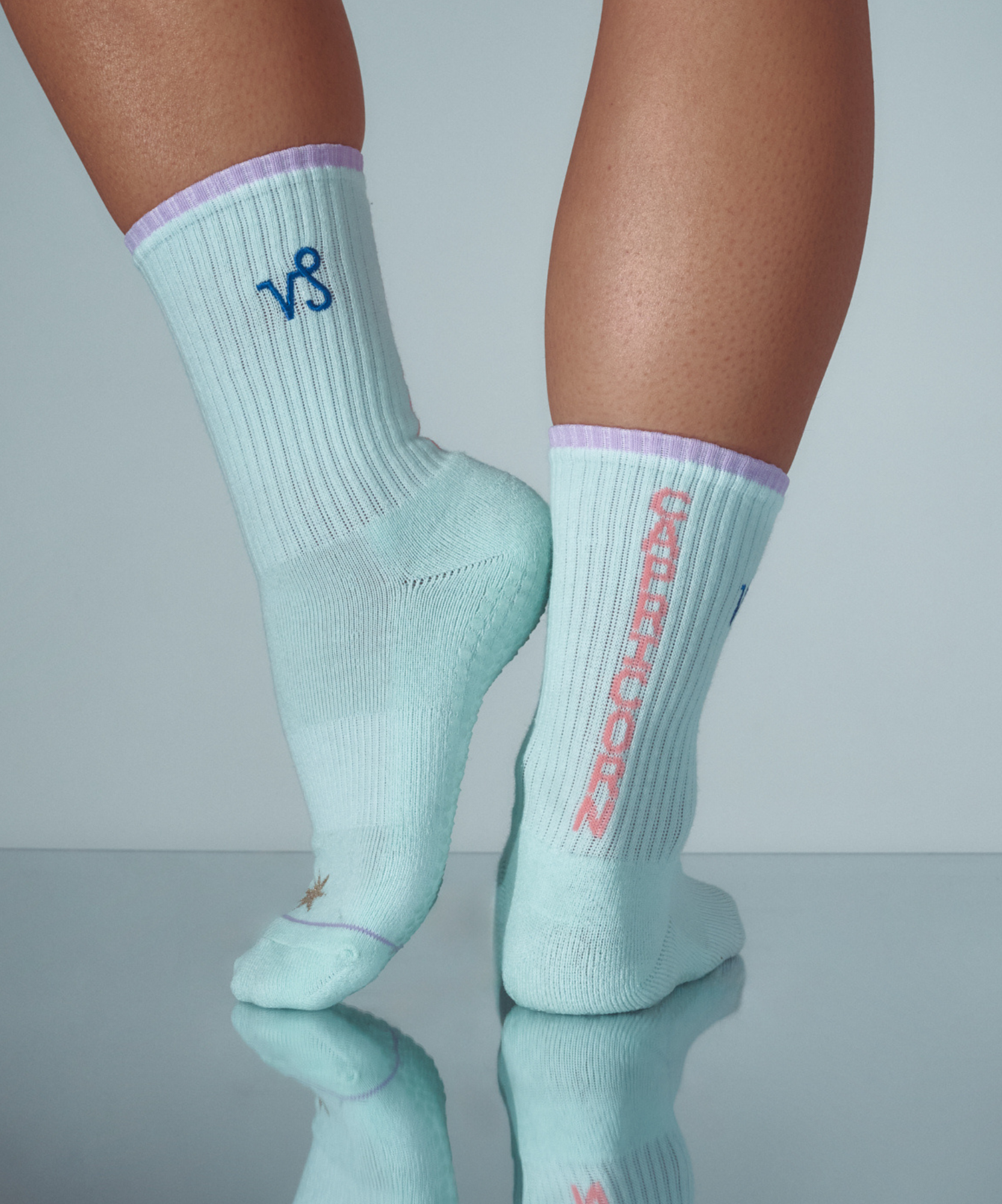 Chaussettes Grip Move Active Pilates Yoga Vert Sapin Noël Femme L Neuves