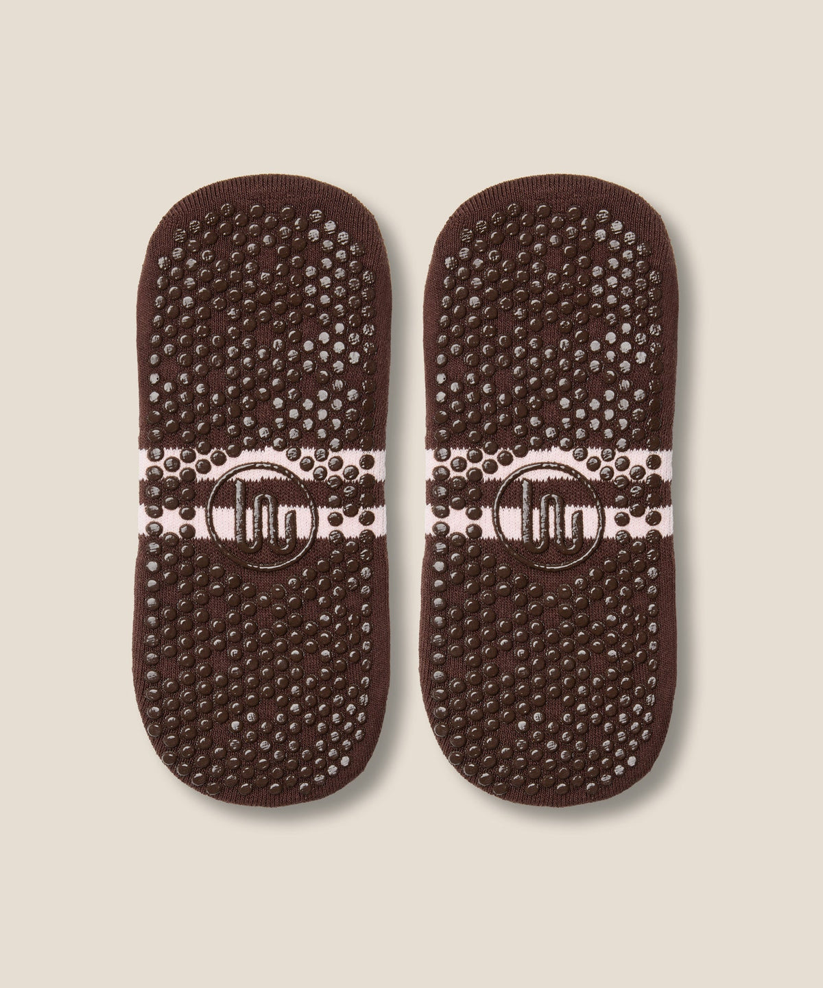 Low Rise Grip Socks - Stripe Espresso