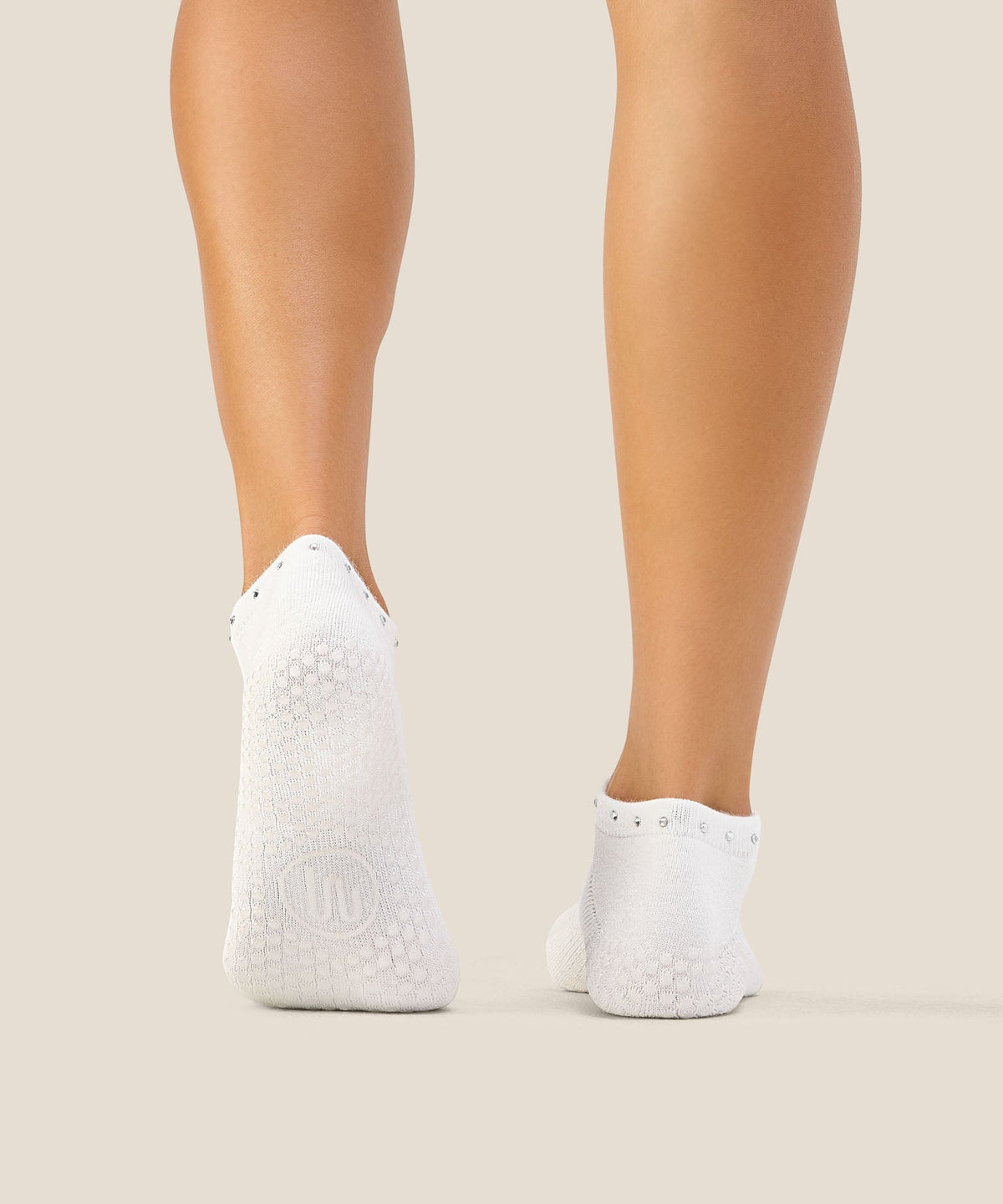 Low Rise Grip Socks - Gem Ivory