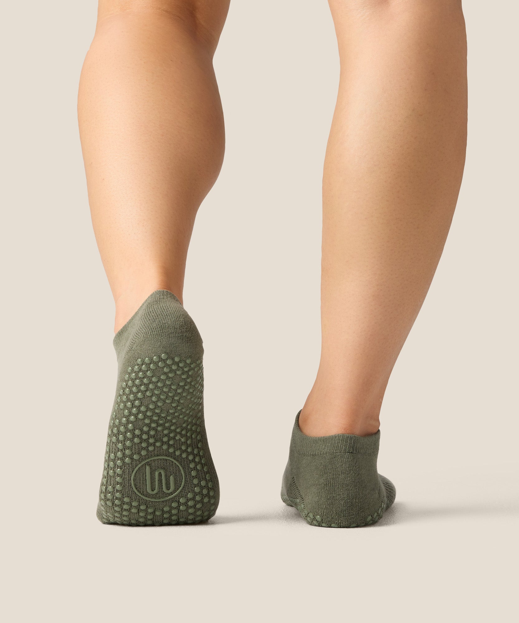 Low Rise Grip Socks - Khaki