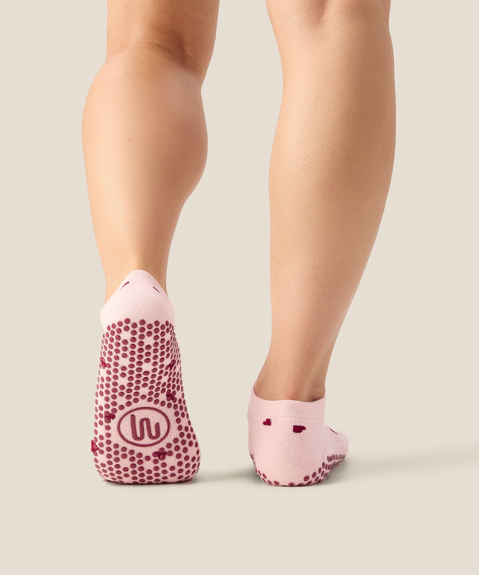 Low Rise Grip Socks - Love Me Pink