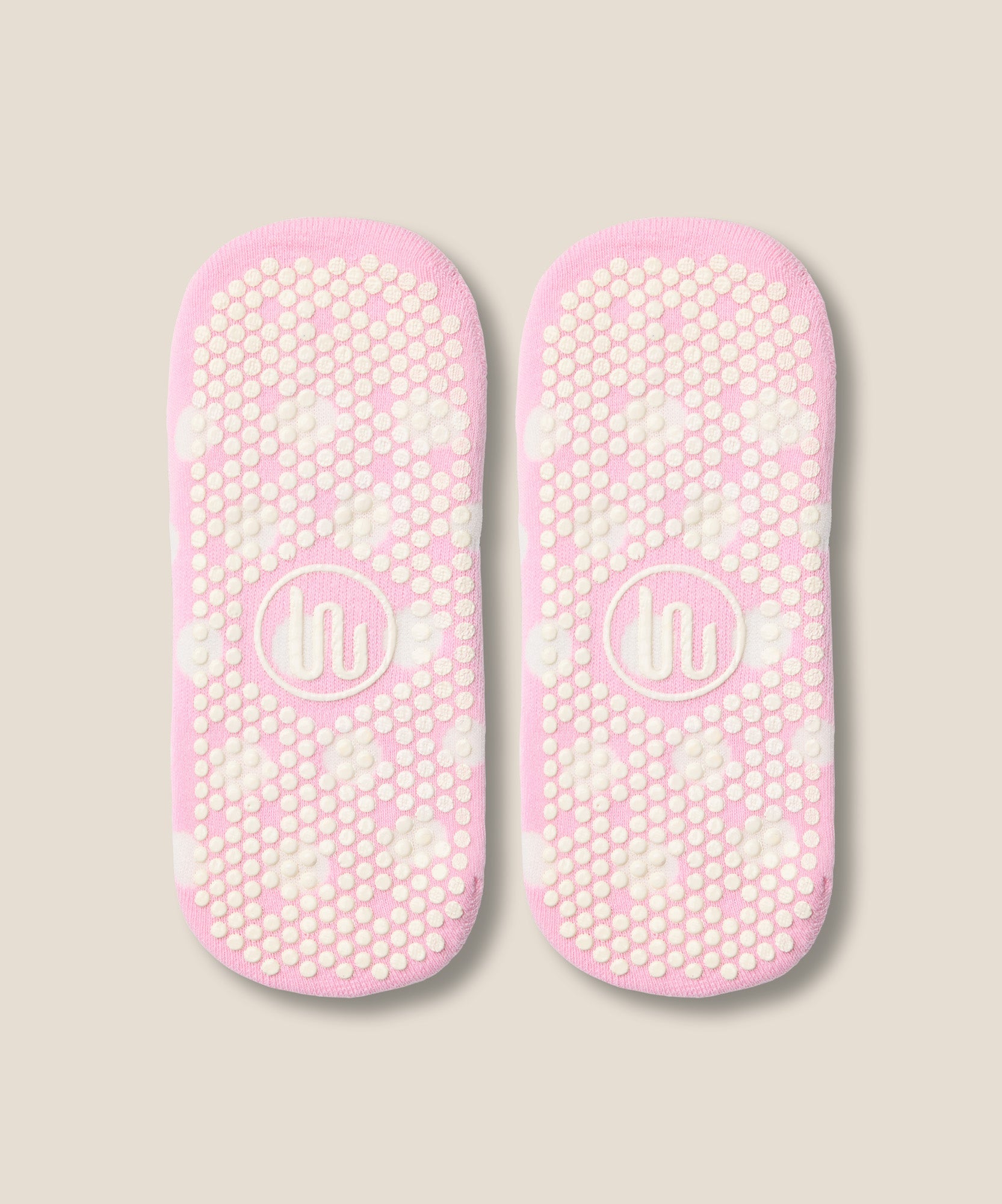 Low Rise Grip Socks - Polka Dot Pink