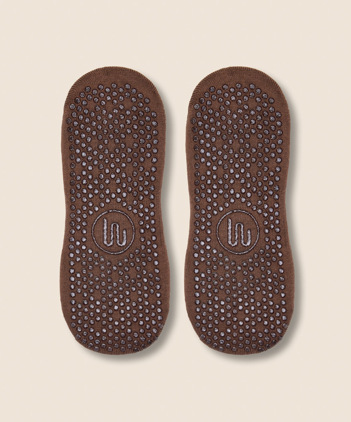 Low Rise Grip Socks - Heart Vine Brown