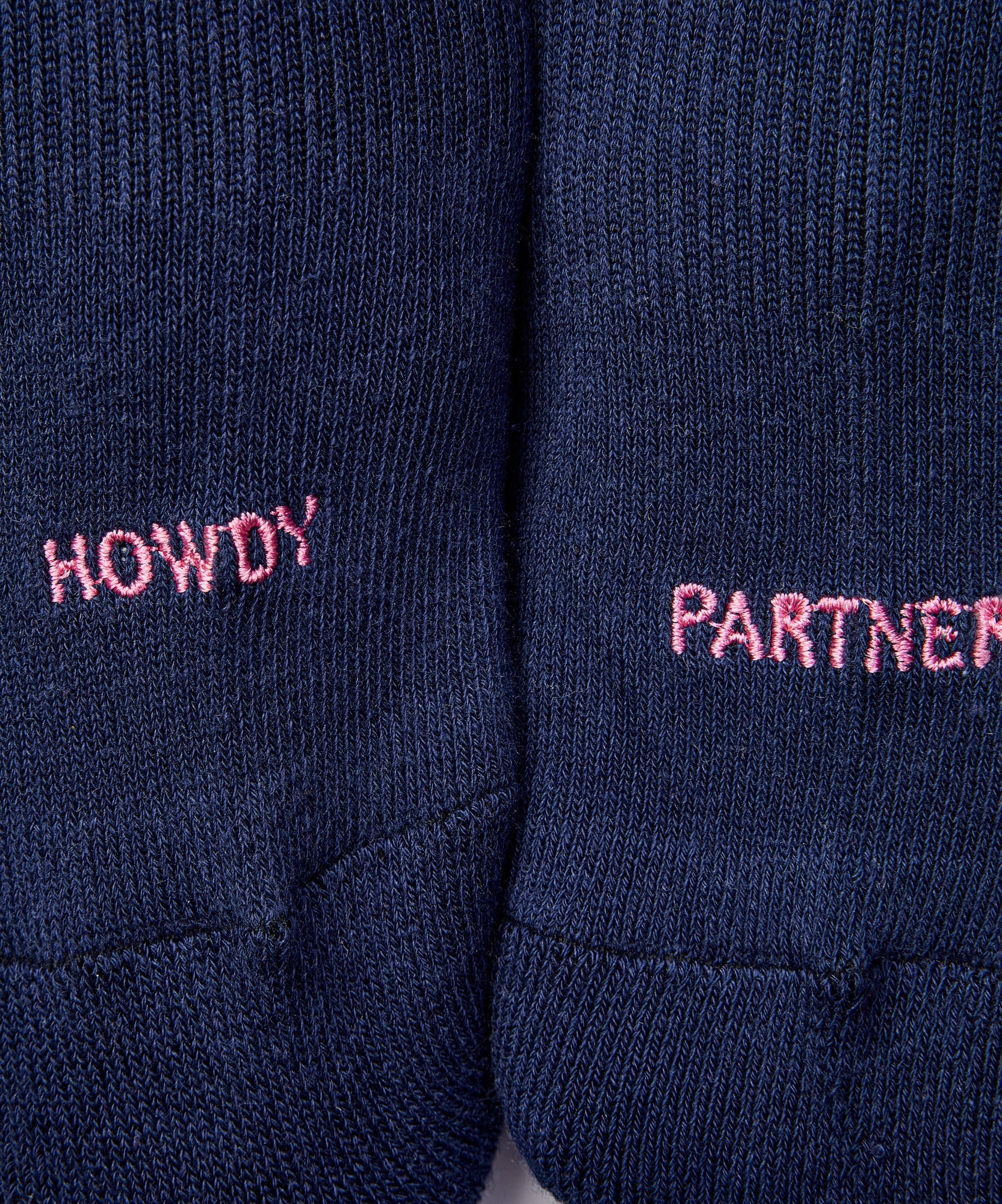 Classic Low Rise Grip Socks - Howdy Partner Ink
