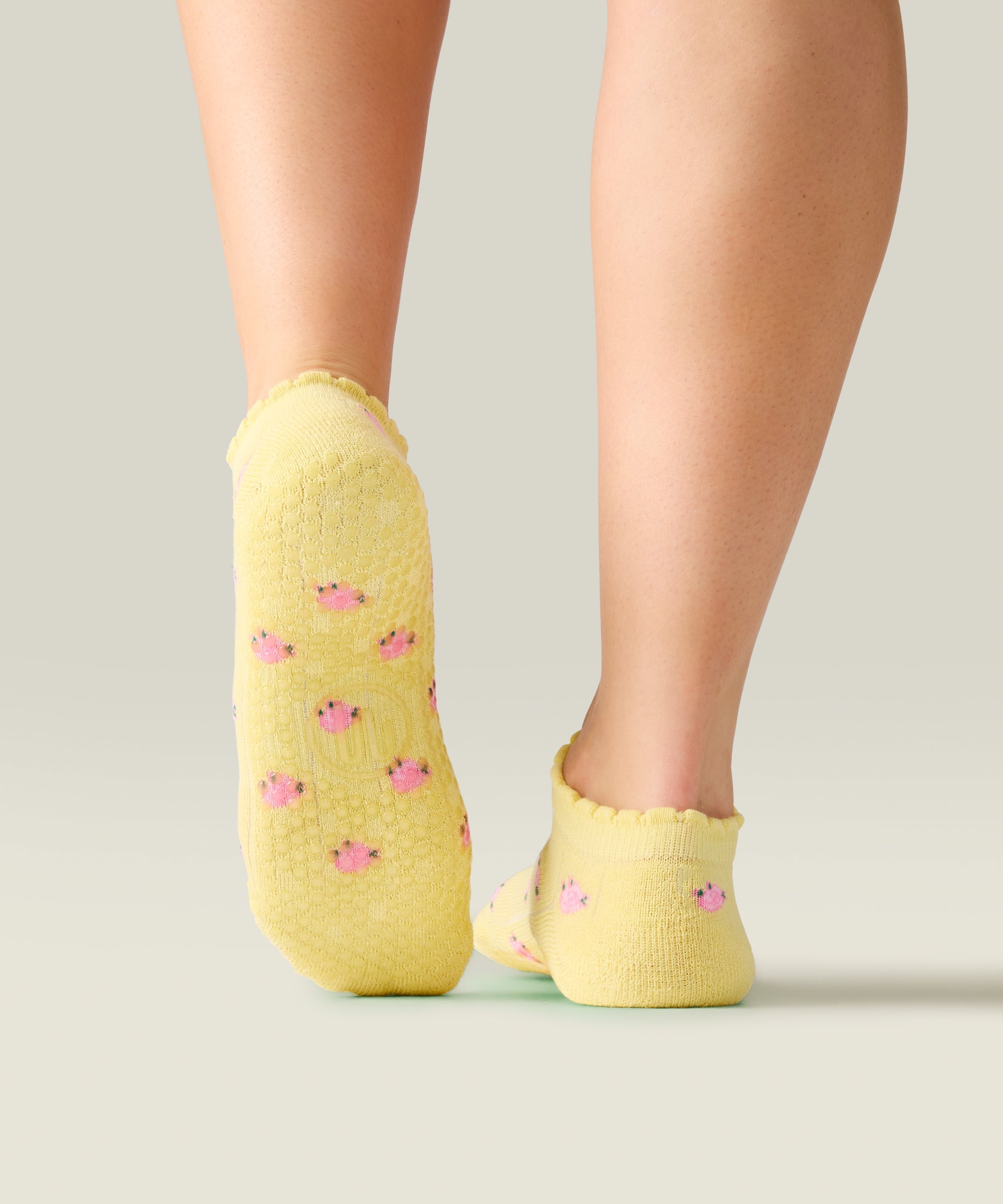 Classic Low Rise Grip Socks - Wild Rose Maize
