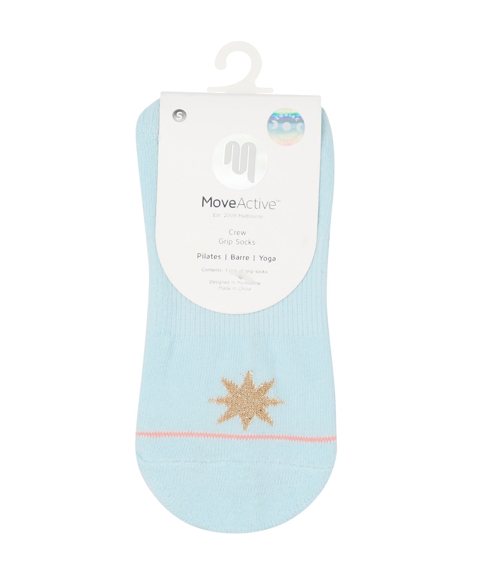 Crew Non Slip Grip Socks - Aquarius.