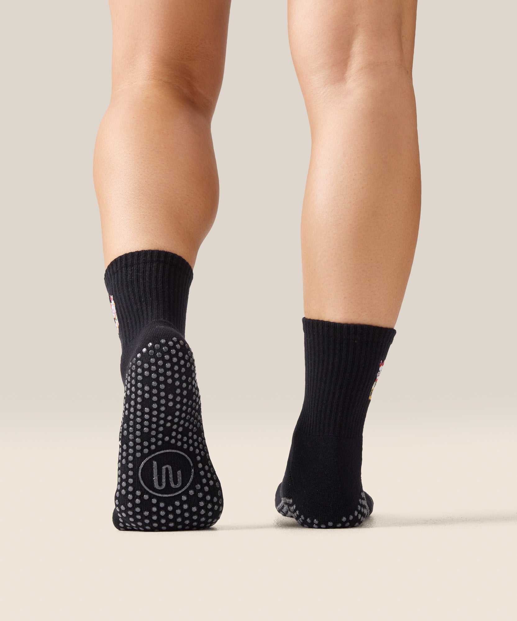 Crew Grip Socks - Fortune Kitty Black