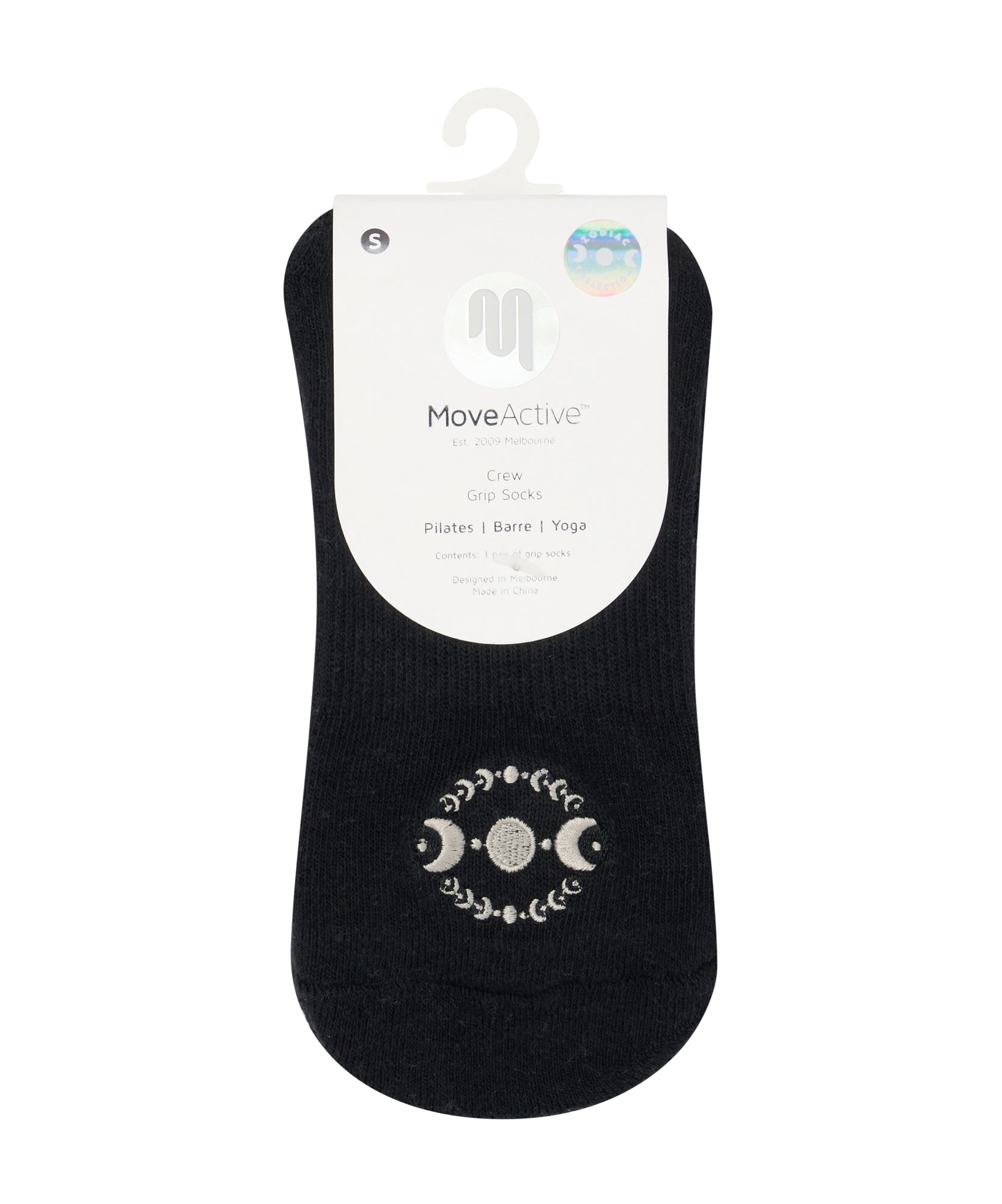 Crew Non Slip Grip Socks - Solar Eclipse.