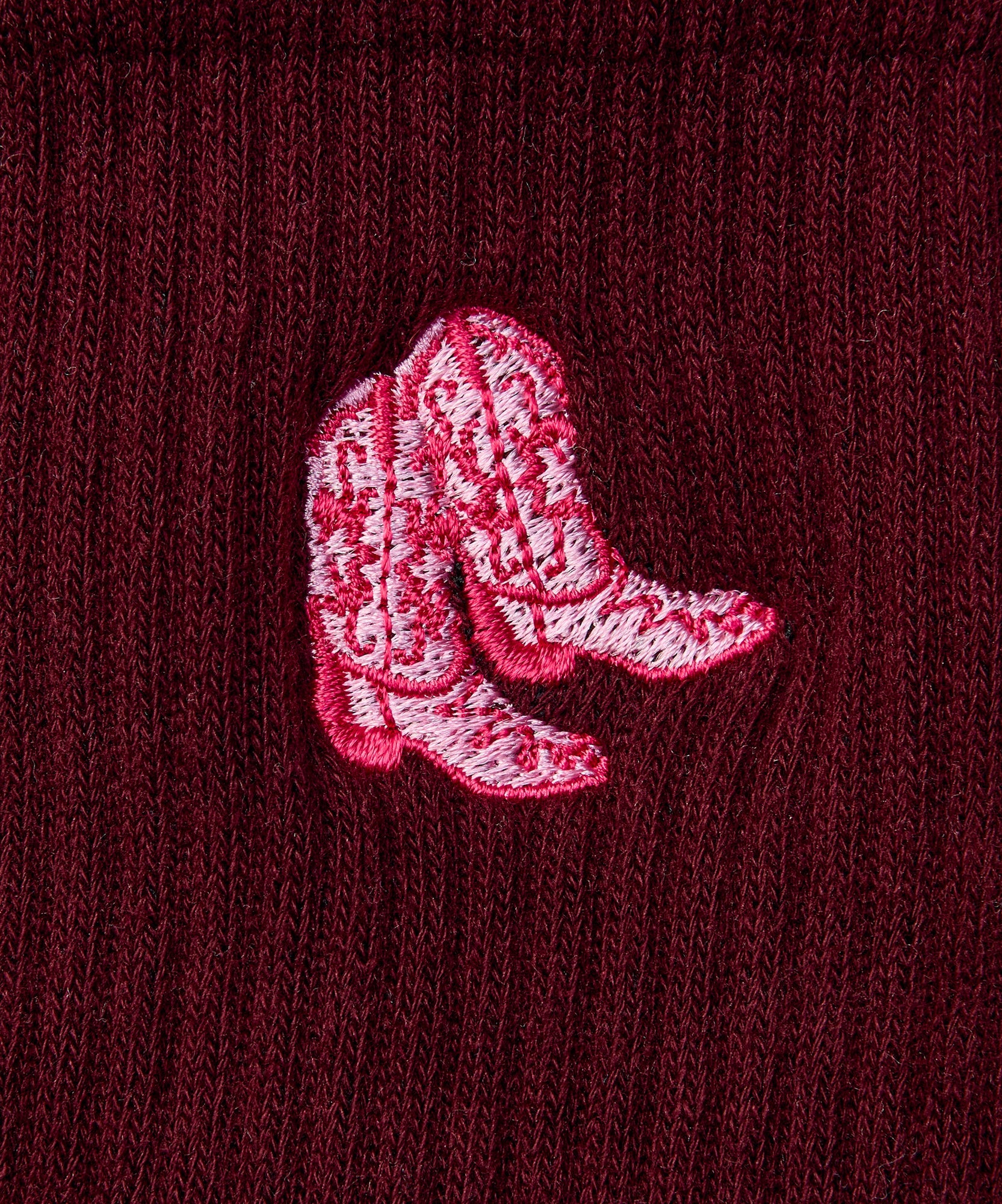 Crew Non Slip Grip Socks - Boot Scootin' Mulberry