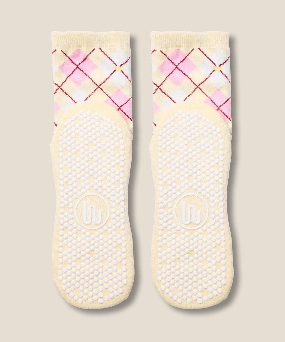 Crew Grip Socks - Argyle Butter
