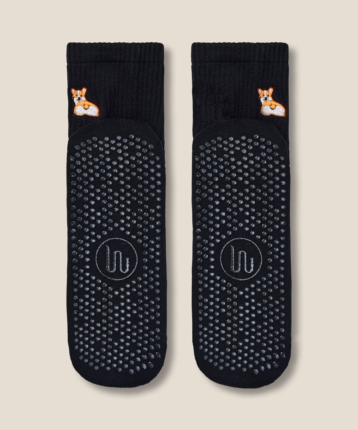 Crew Grip Socks - Corgi Black