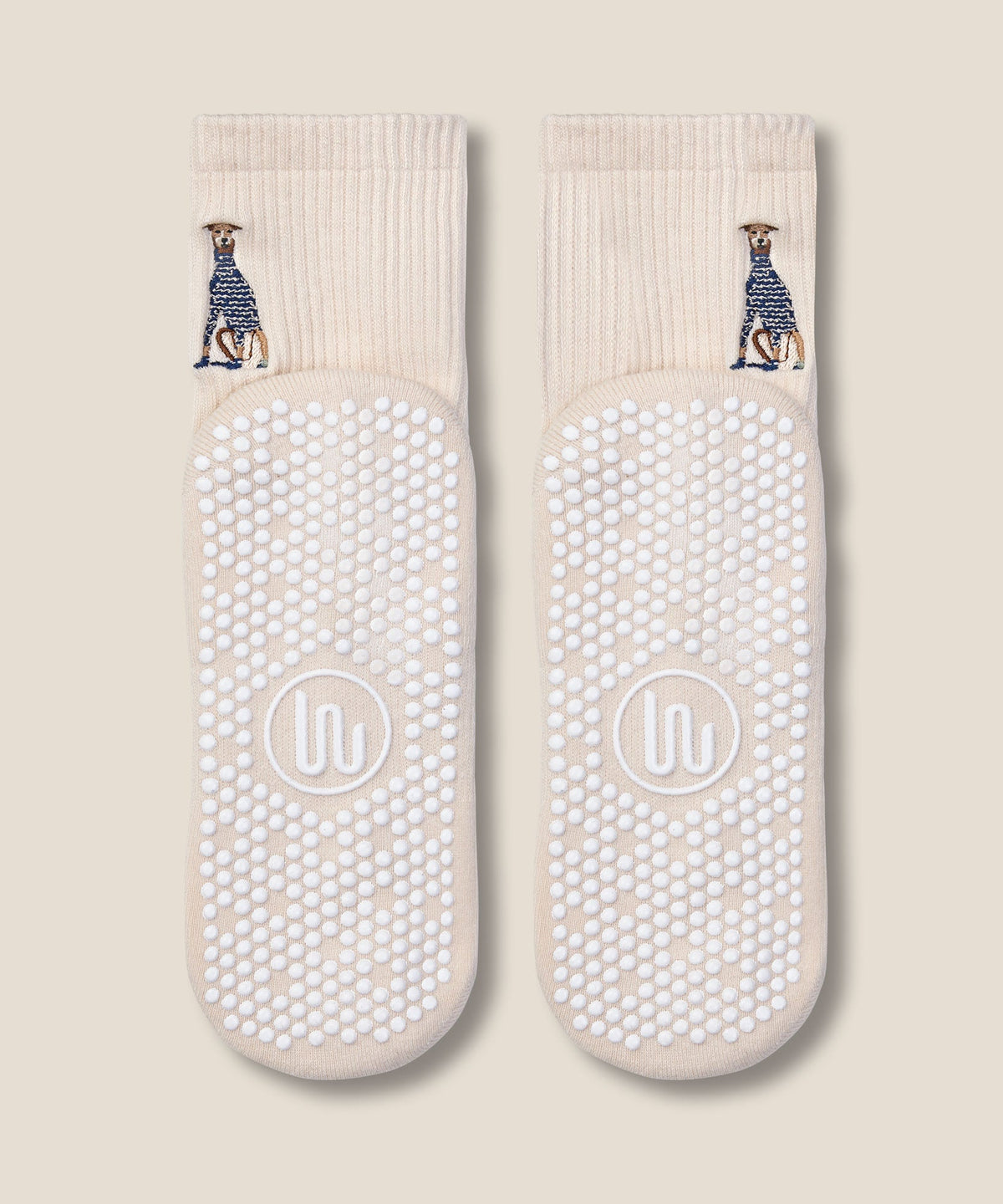 Crew Grip Socks - Greyhound Oat