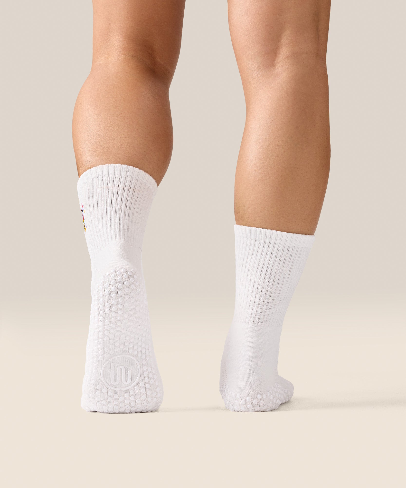 Crew Grip Socks - Fortune Kitty Ivory