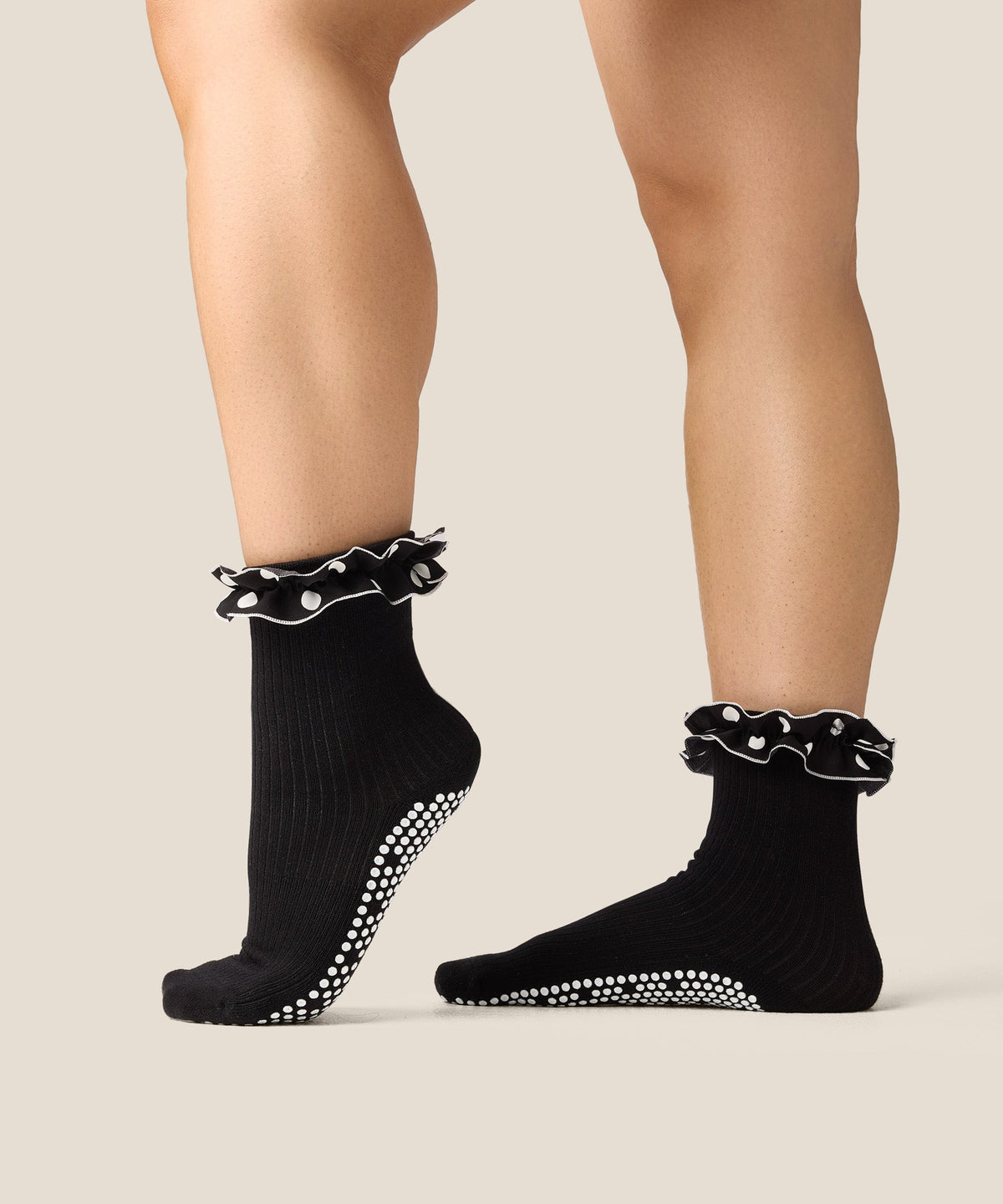 Crew Grip Socks - Ruffle Noir