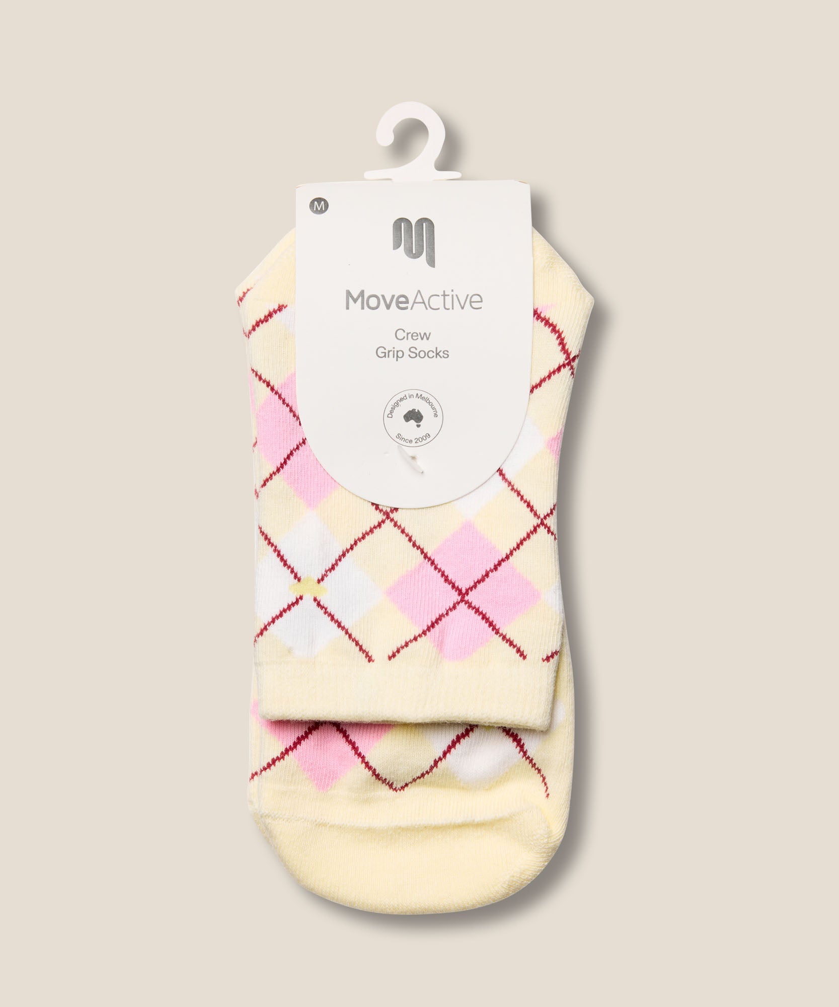 Crew Grip Socks - Argyle Butter