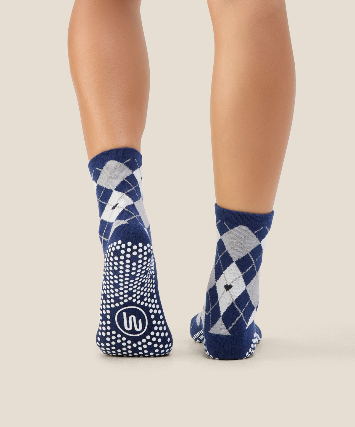Crew Grip Socks - Argyle Navy