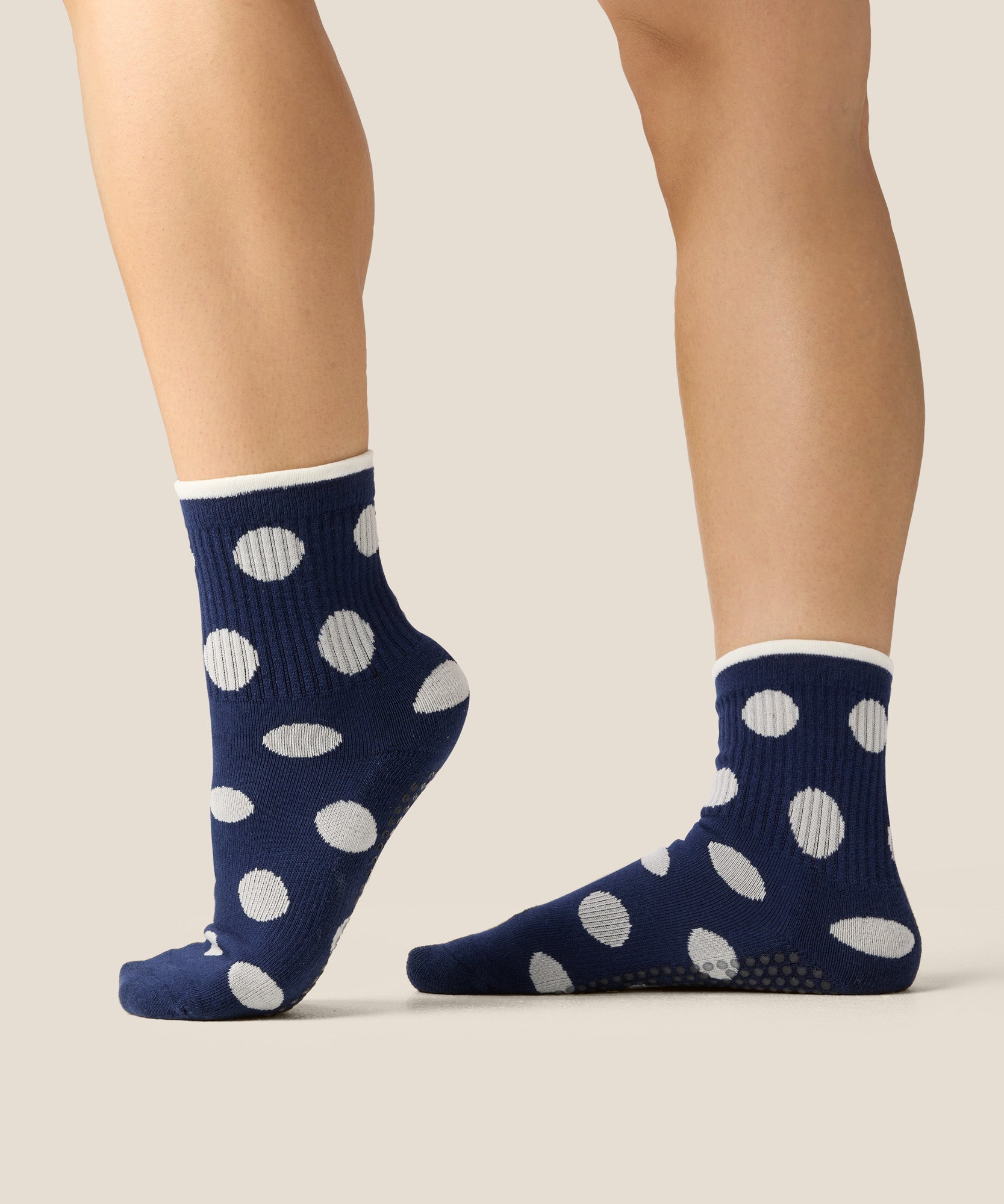 Crew Grip Socks - Polka Dot Navy