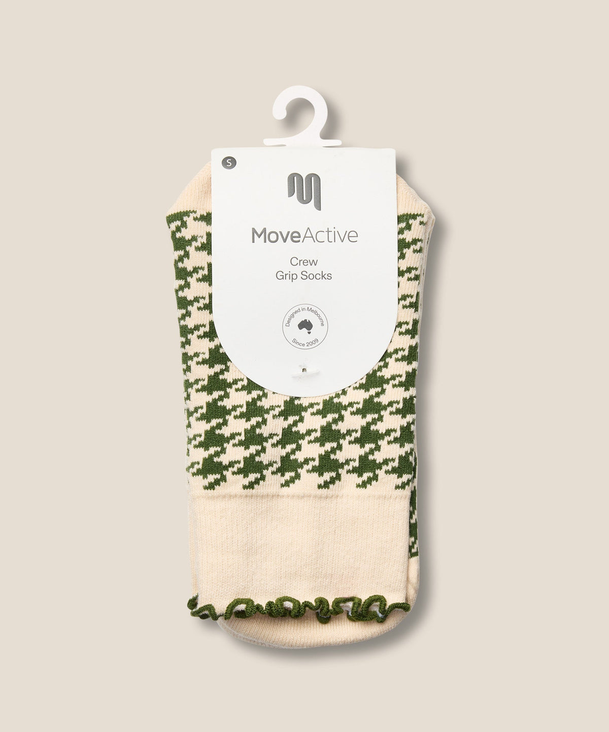 Crew Grip Socks - Houndstooth Pine