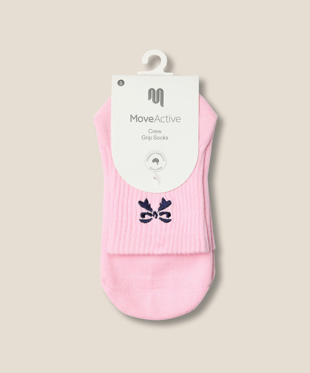Crew Grip Socks - Darling Bow Pink