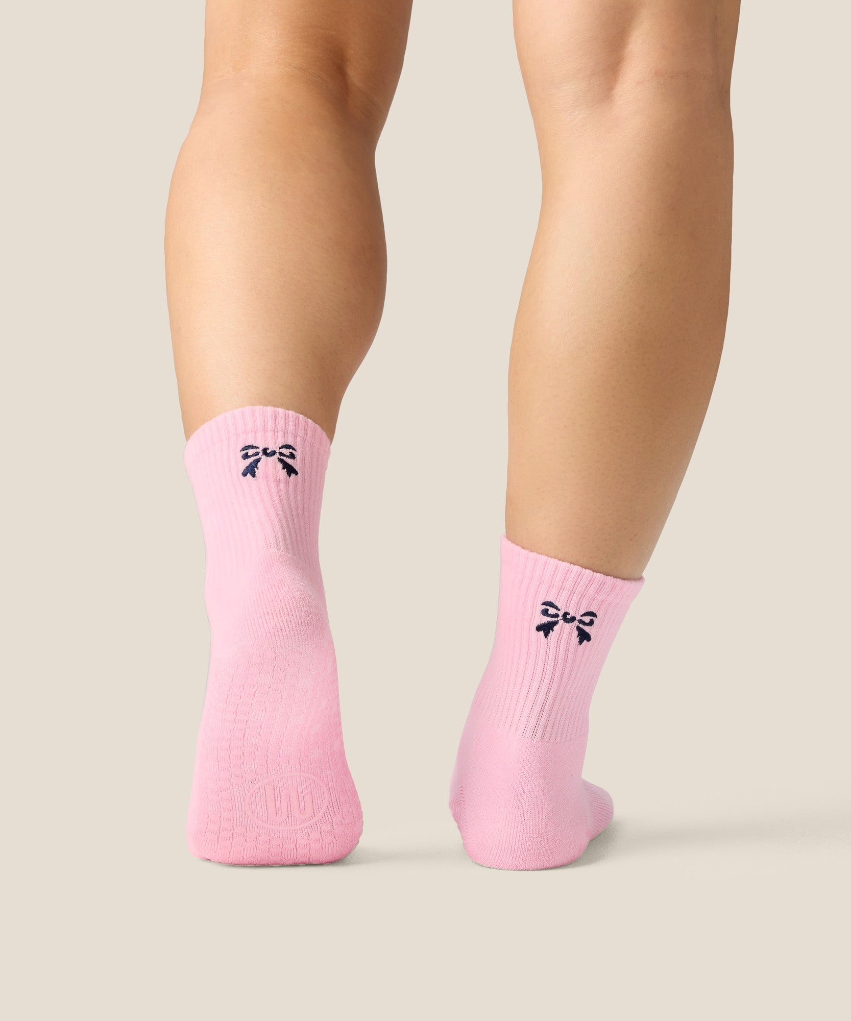 Crew Grip Socks - Darling Bow Pink