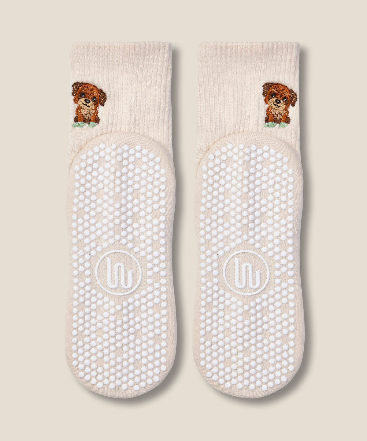 Crew Grip Socks - Poodle Oat