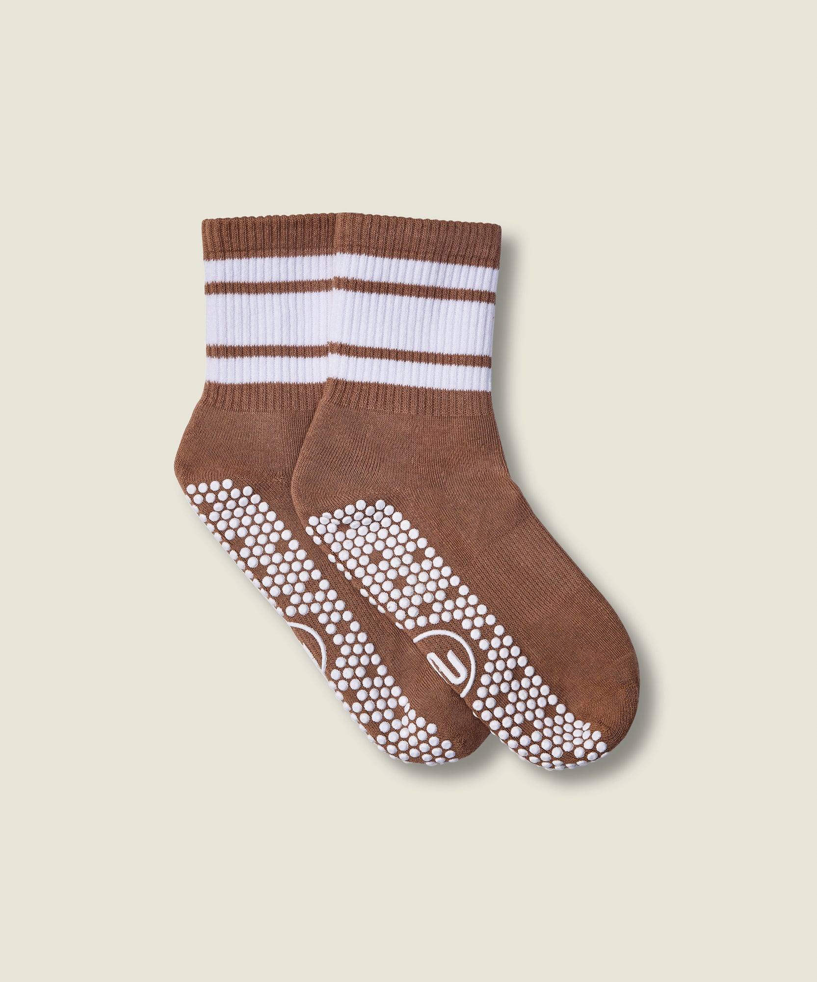 Crew Grip Socks - Tan Stripe