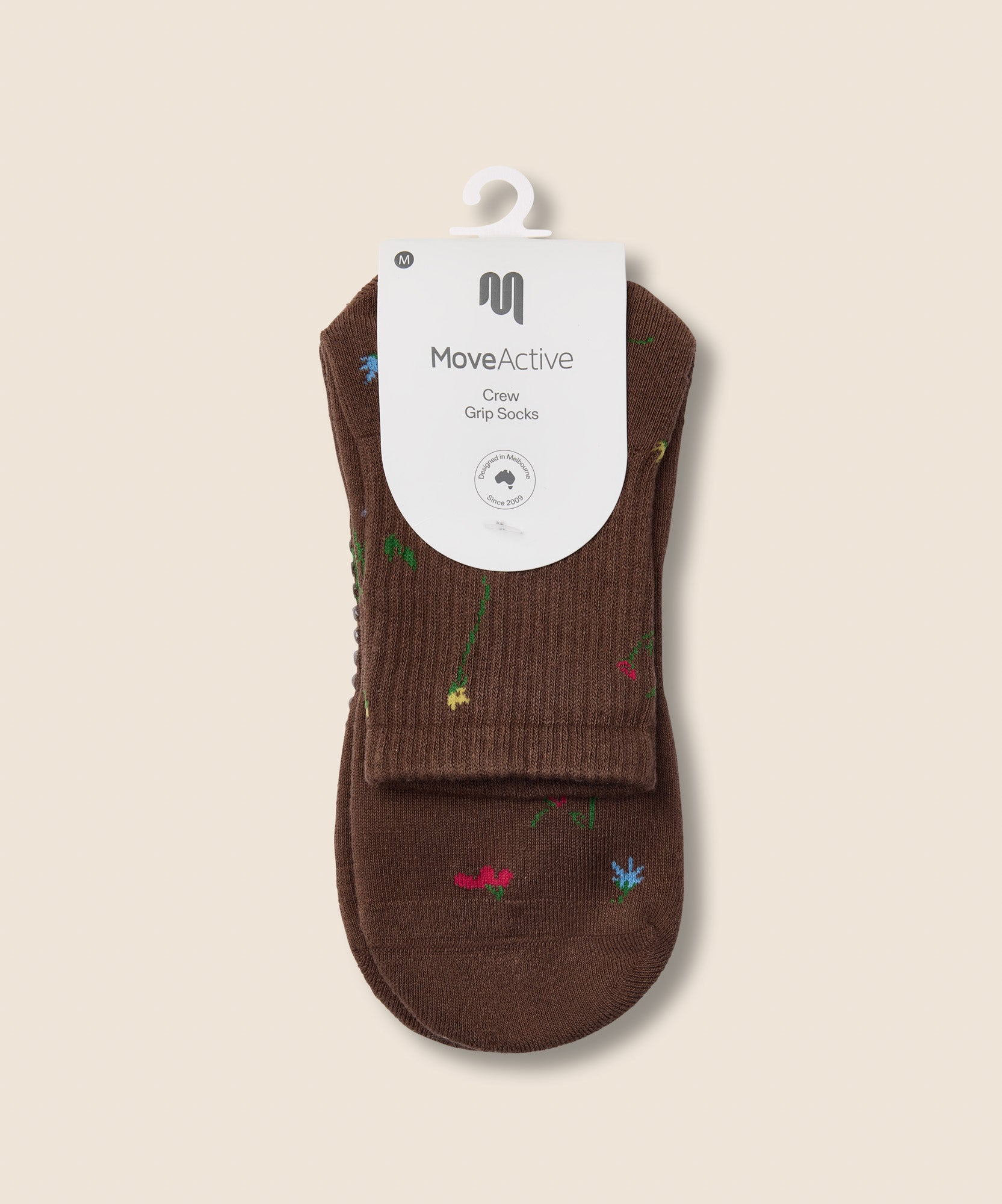Crew Grip Socks - Wildflower Brown