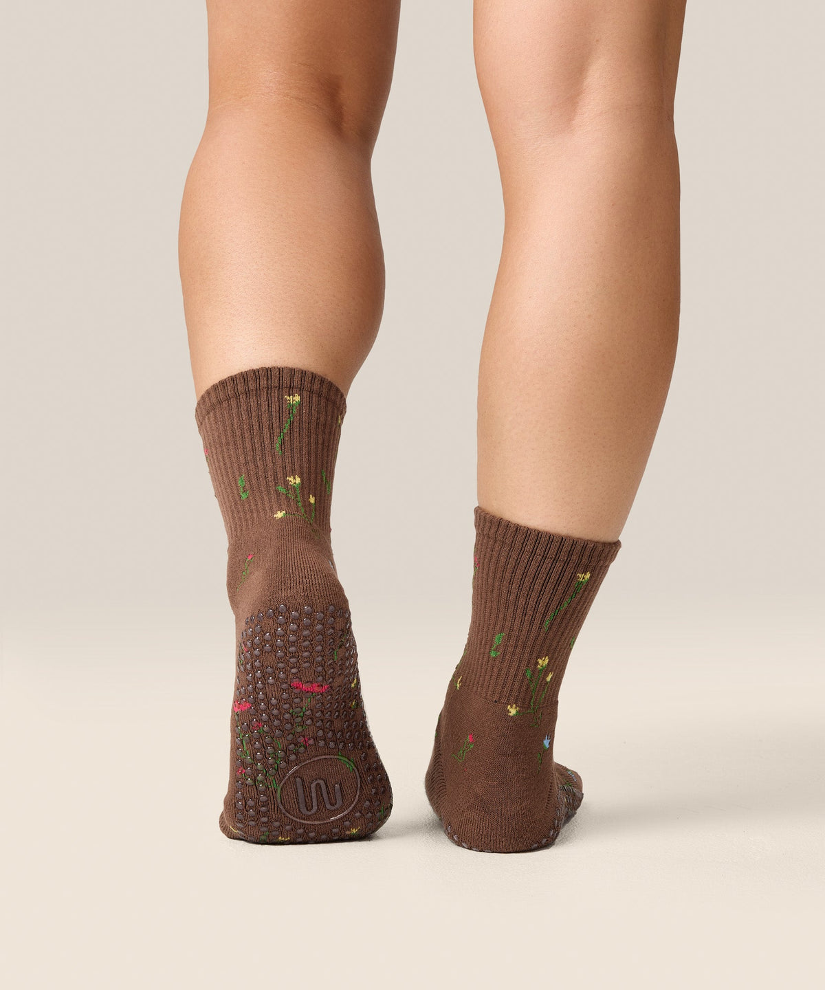 Crew Grip Socks - Wildflower Brown