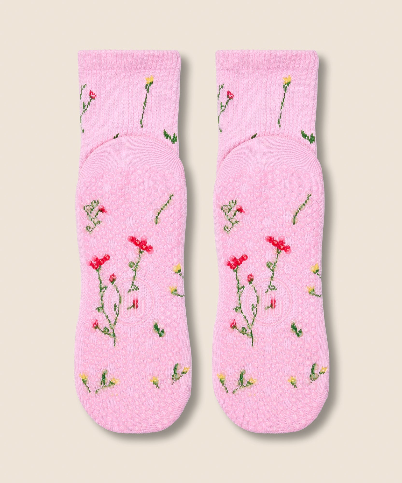 Crew Grip Socks - Wildflower Pink