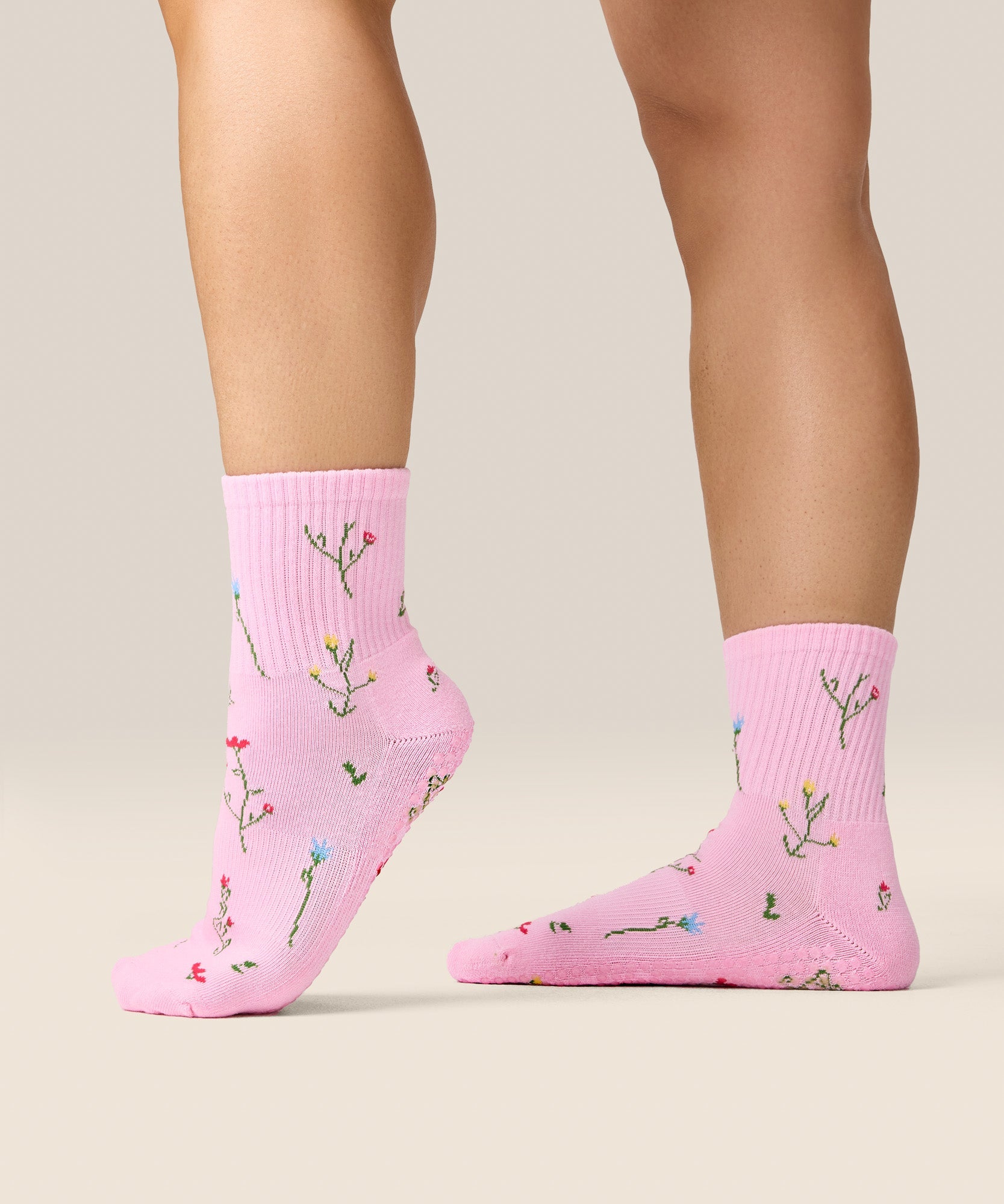 Crew Grip Socks - Wildflower Pink