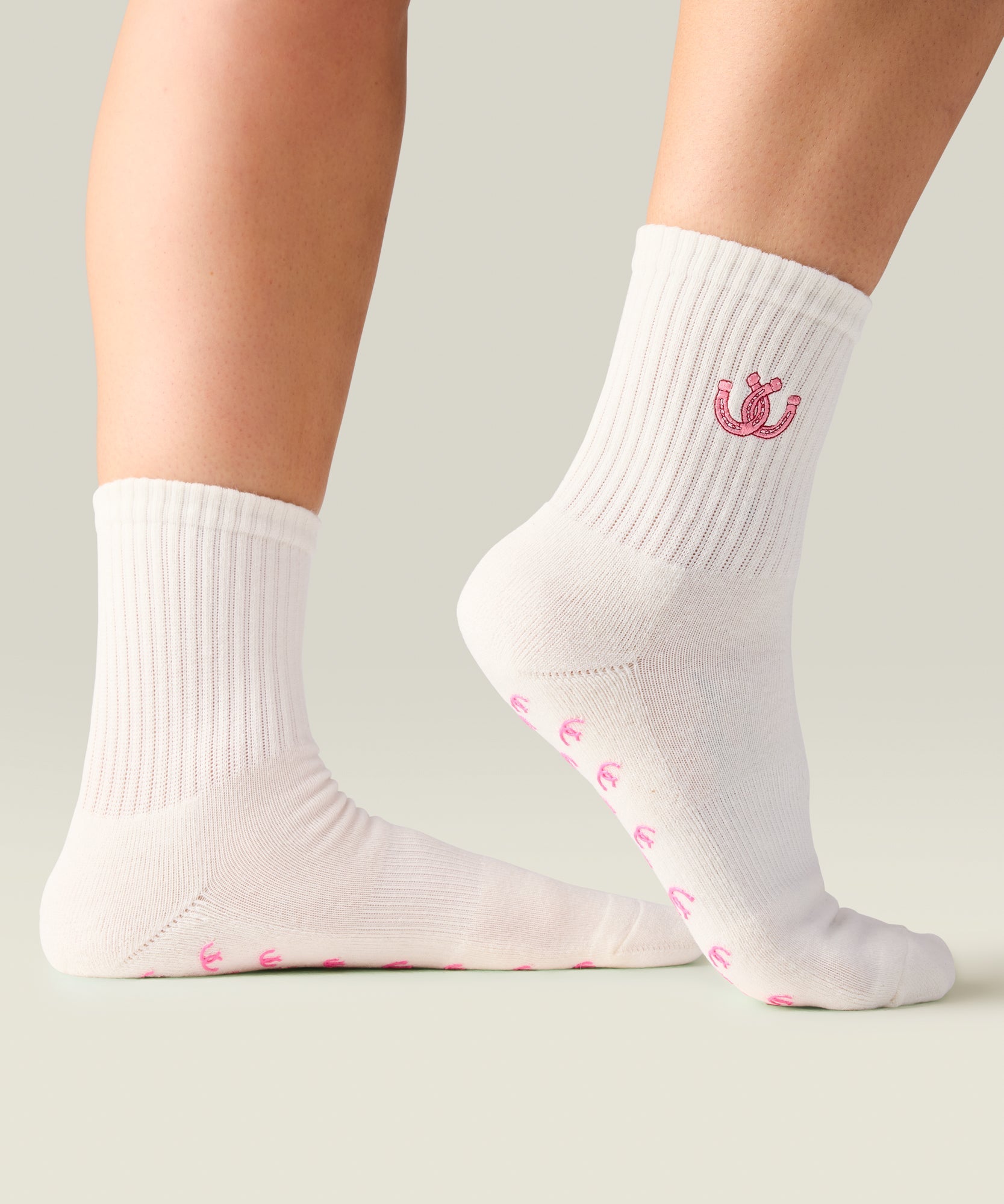 Crew Grip Socks - Lucky Horseshoe Ivory