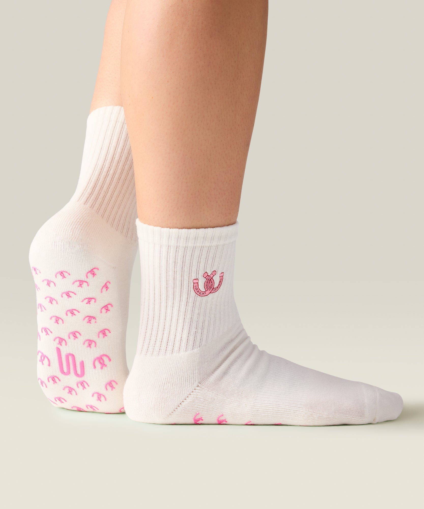 Crew Grip Socks - Lucky Horseshoe Ivory