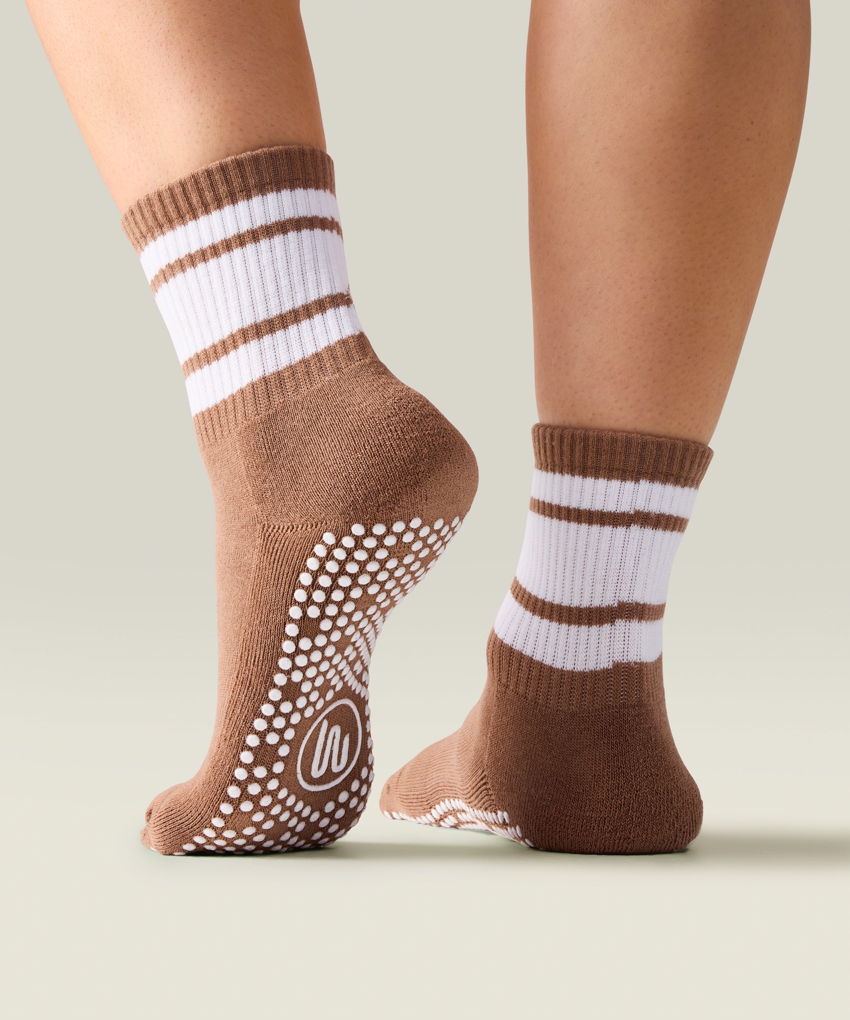 Crew Grip Socks - Tan Stripe