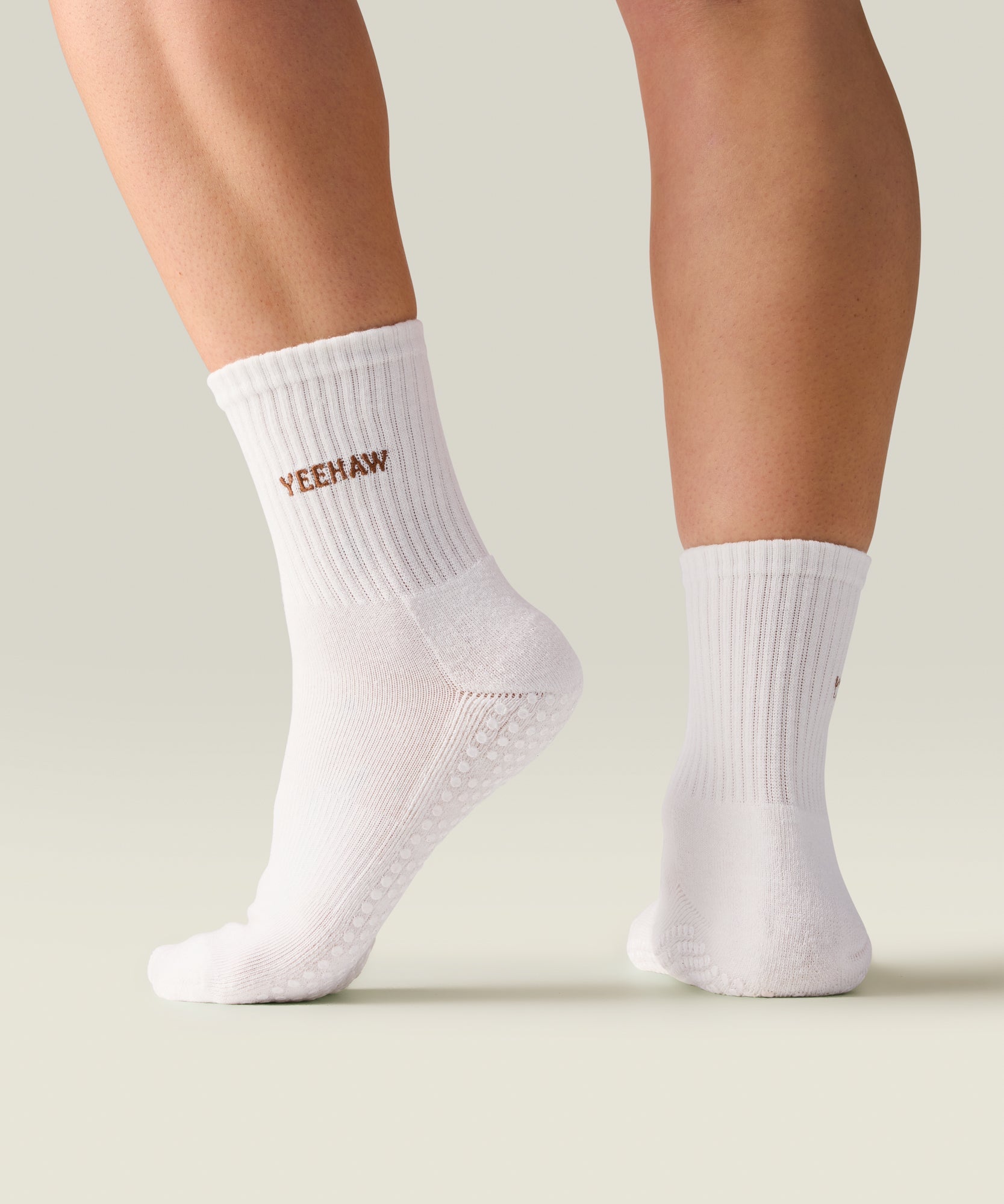 Crew Grip Socks - Yeehaw Ivory